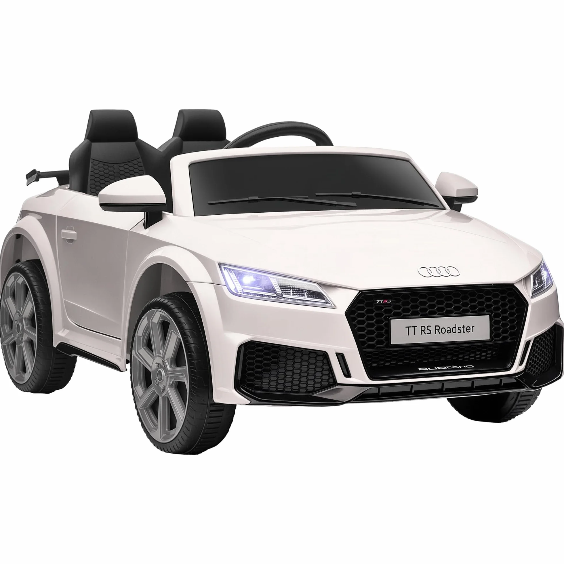 HOMCOM Elektryczny samochód dziecięcy Audi TT RS 12 V 30 W V. Maks. 3 km/h pilot zdalnego sterowania 2,4G Efekty dźwiękowe + światło białe