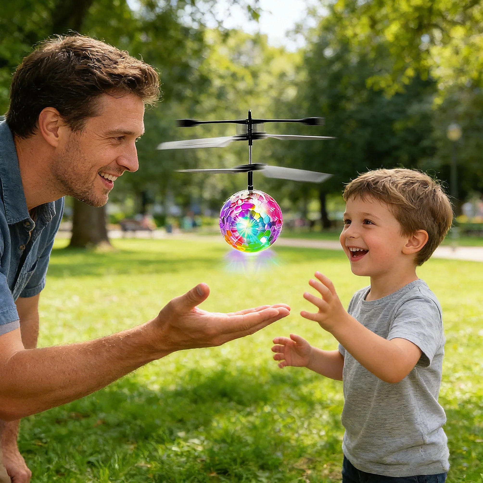 2 szt latające piłki, RC helikoptery z jasnymi diodami LED, latająca zabawka mini Dron zabawka dla dzieci 3 4 5 6 7 8 9 10 11 12 lat Boże Narodzenie prezenty na urodziny