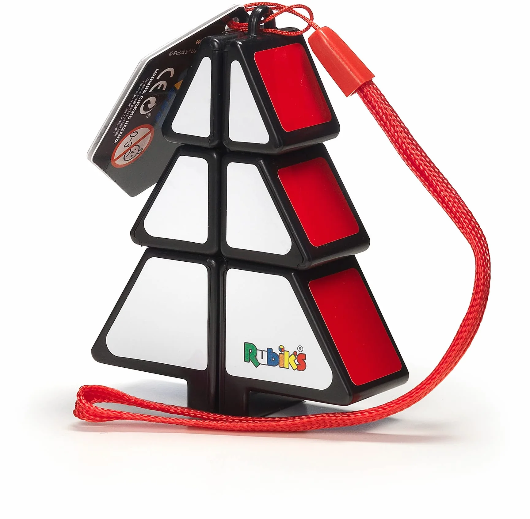 RUBIK'S Cube Jodła Bożego Narodzenia - Gra puzzle dla dorosłych i dzieci Rubik's - Mini puzzle Breloczek Jodła Format 1x2x3 Motyw bożonarodzeniowy - Dekoracja choinkowa - Rozwiązywanie problemu -