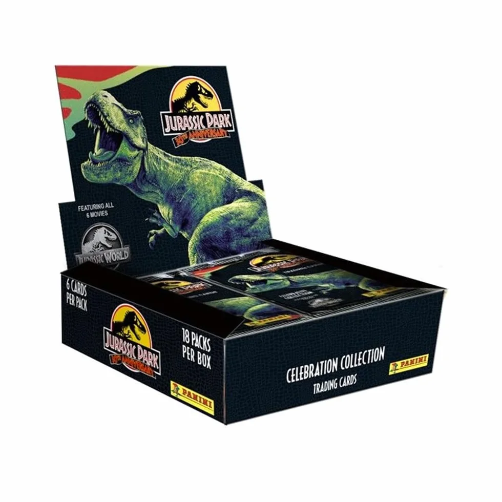 Panini Jurassic Movie 3 karty handlowe - 30 rocznica pudełko z 18 kieszonkami