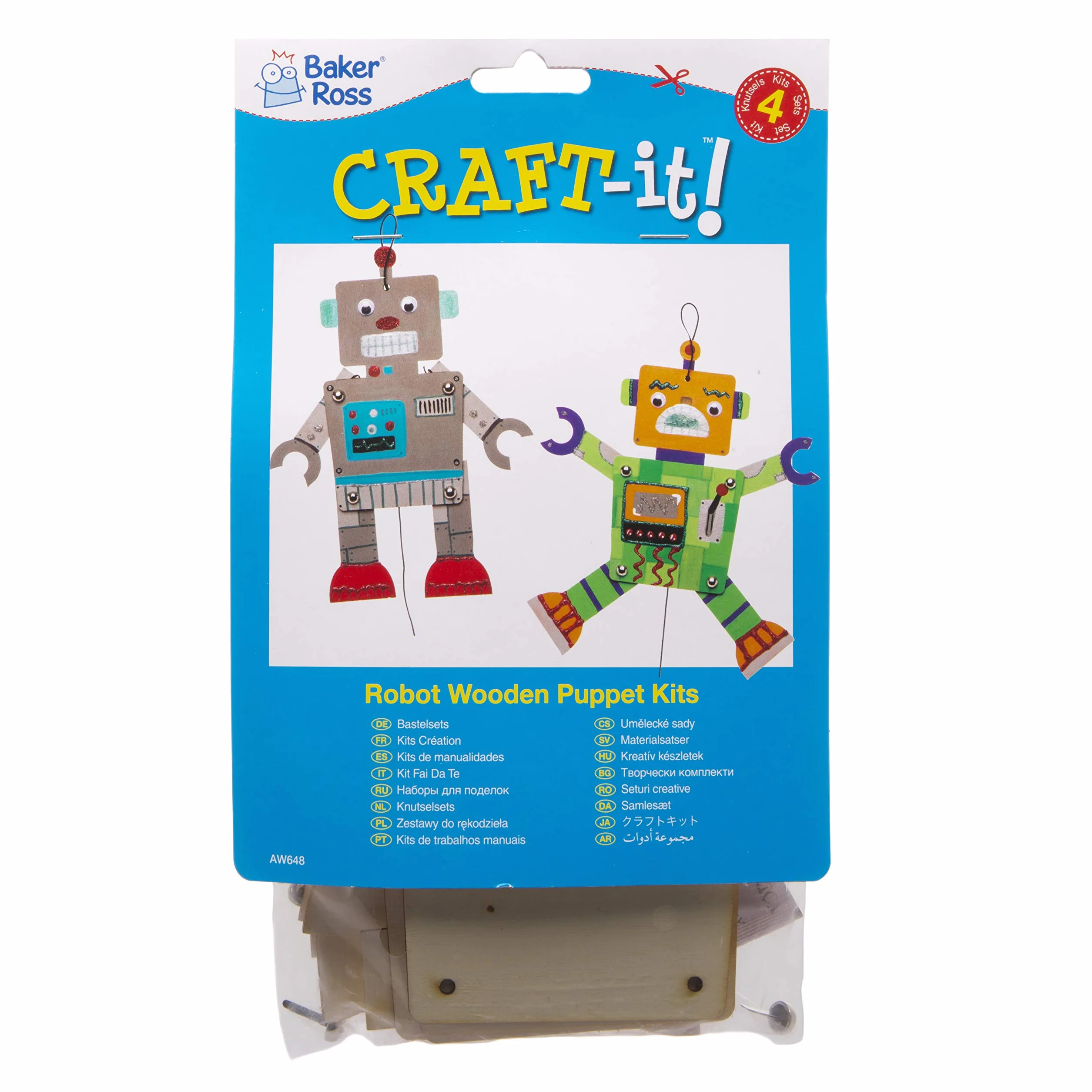 Robot drewniane laleczki (4 sztuki)