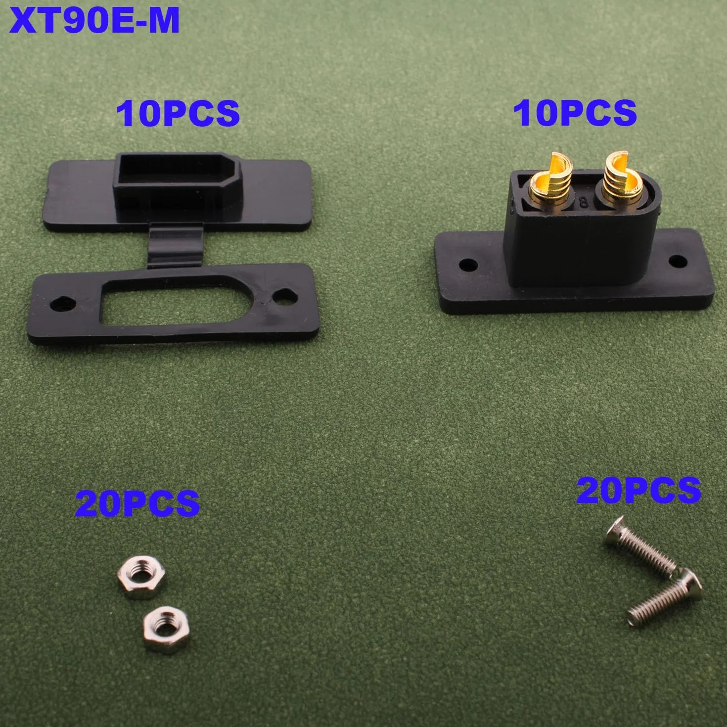 RUNCCI-YUN 10 par XT90E-M XT90h XT90H złącze męskie typu Bullet Connector wtyk kablowy z gumową nasadką, śruby zabezpieczone przed wodą do akumulatora Lipo XT90