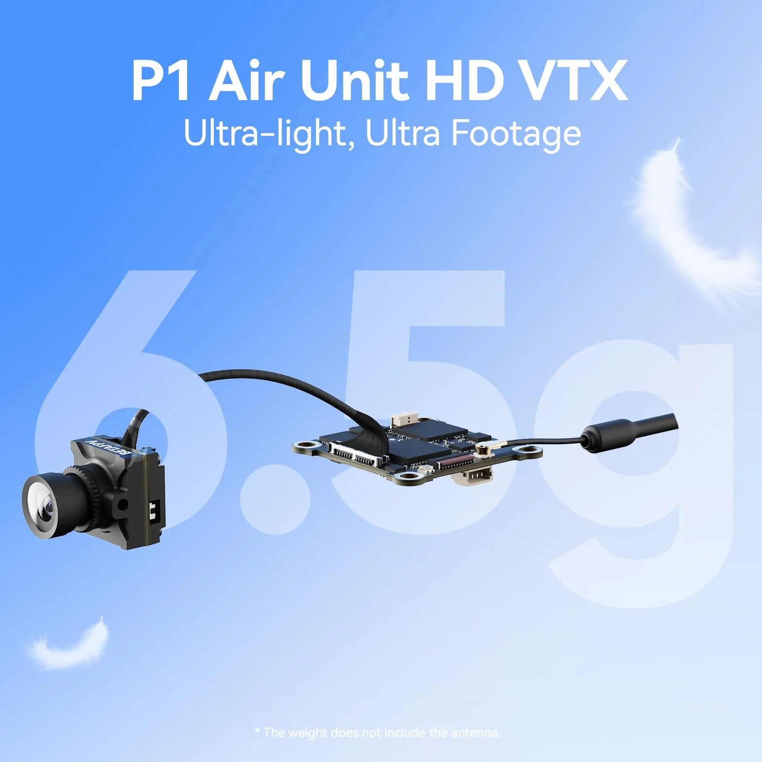 BETAFPV P1 Jednostka HD VTX z 1080P/60FPS, opóźnienie 60ms, maksymalny zasięg 5KM, 1/2.9'' sensor CMOS, 170° UoP, ultralekkie, wsparcie Plug-Play z FC/USB dla DIY 1S HD Cine Whoop jak Meteor75 Pro