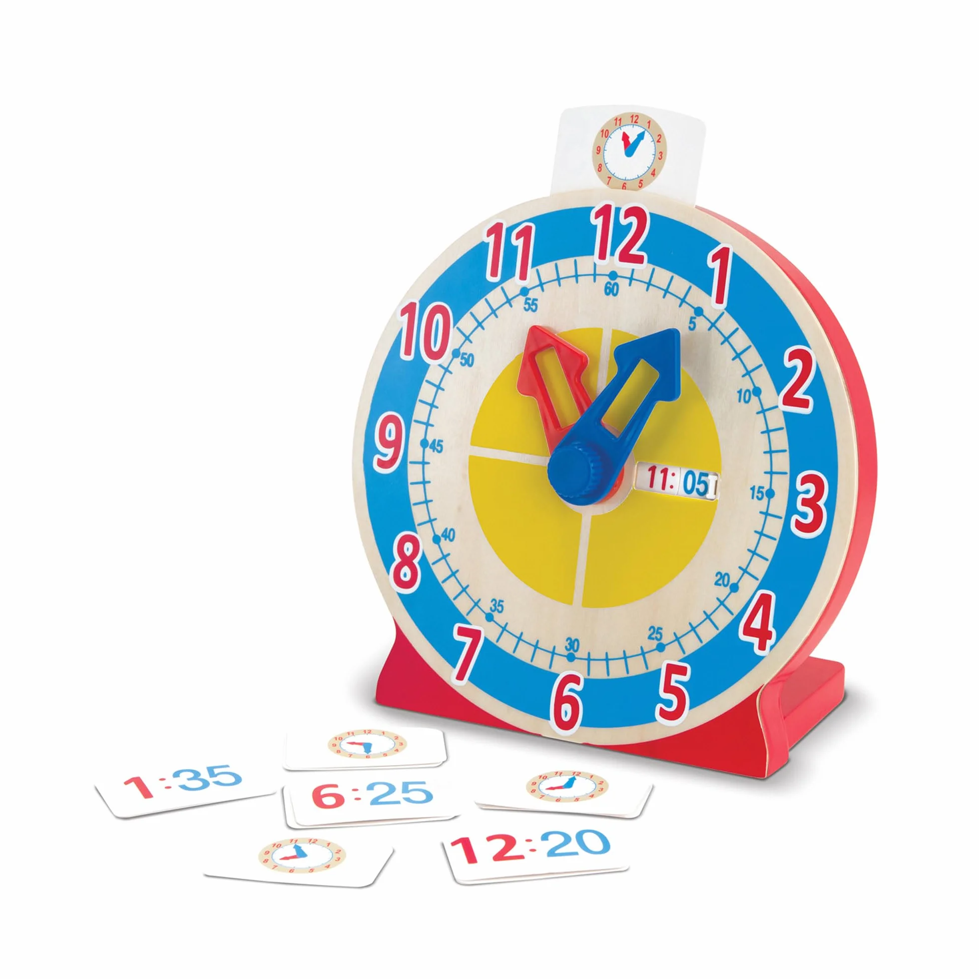 Melissa & Doug – zegar do ustawiania i podawania godziny | zabawka rozwojowa | motoryka | 3+ | prezent dla chłopca lub dziewczynki