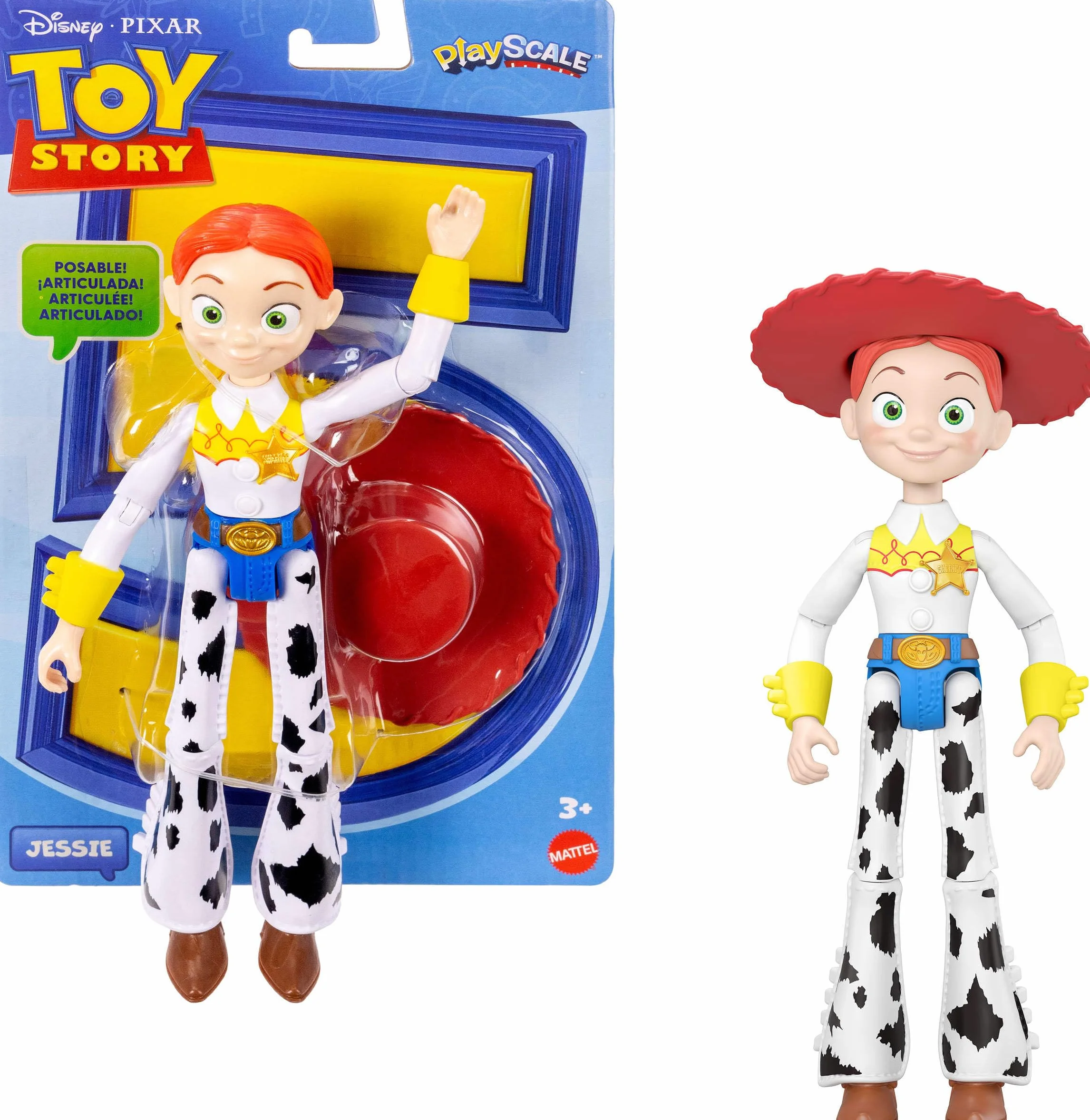 Mattel Disney Pixar Toy Story 5 PlayScale Jessie Figurka 22 cm kowbojka 12 punktów ruchu zdejmowany kapelusz zabawka dla dzieci 3+ JKV16