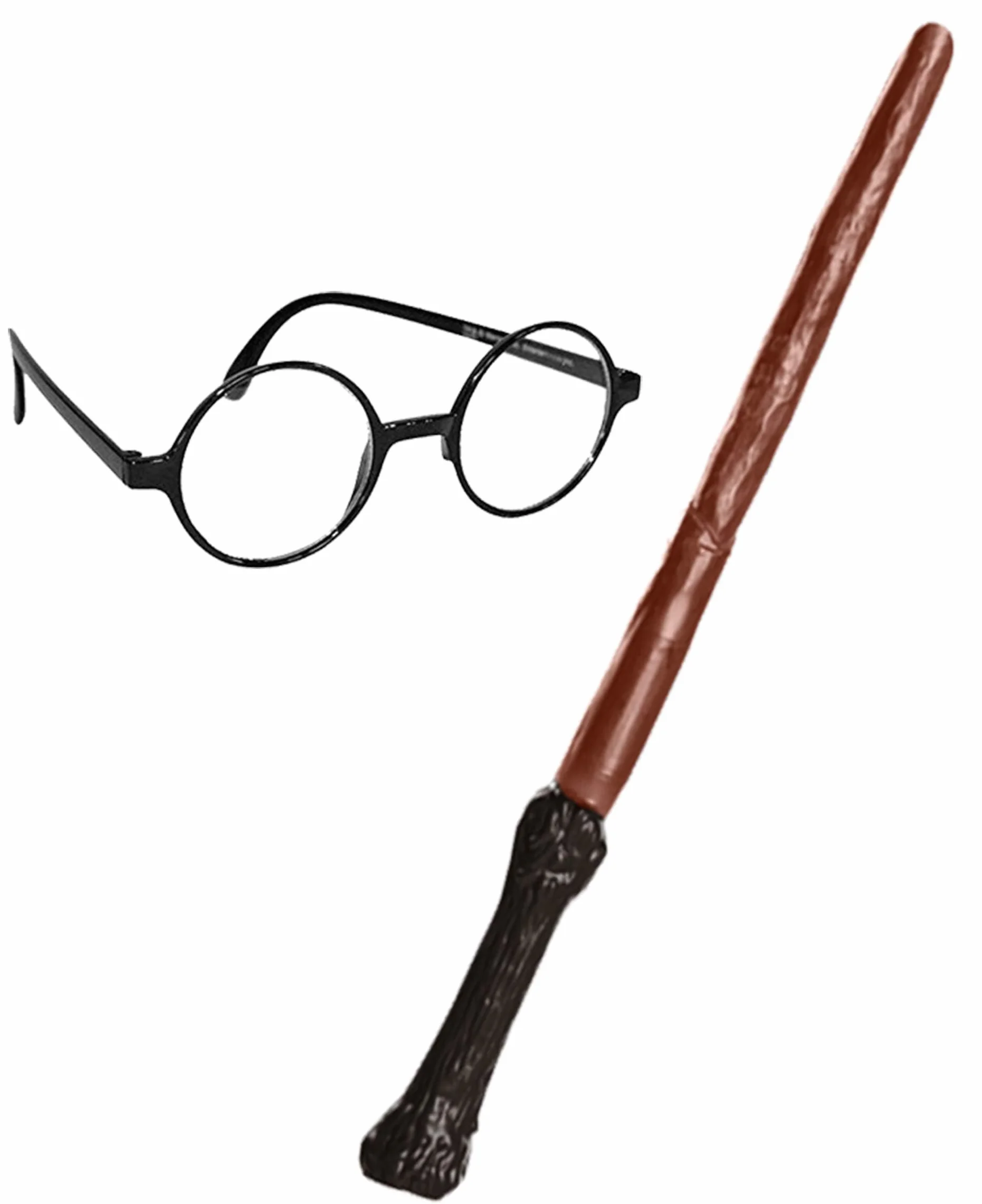 Rubie's Oficjalny zestaw akcesoriów z motywem Harry'ego Pottera różdżka i okulary, fantazyjny strój dla dzieci, brązowy