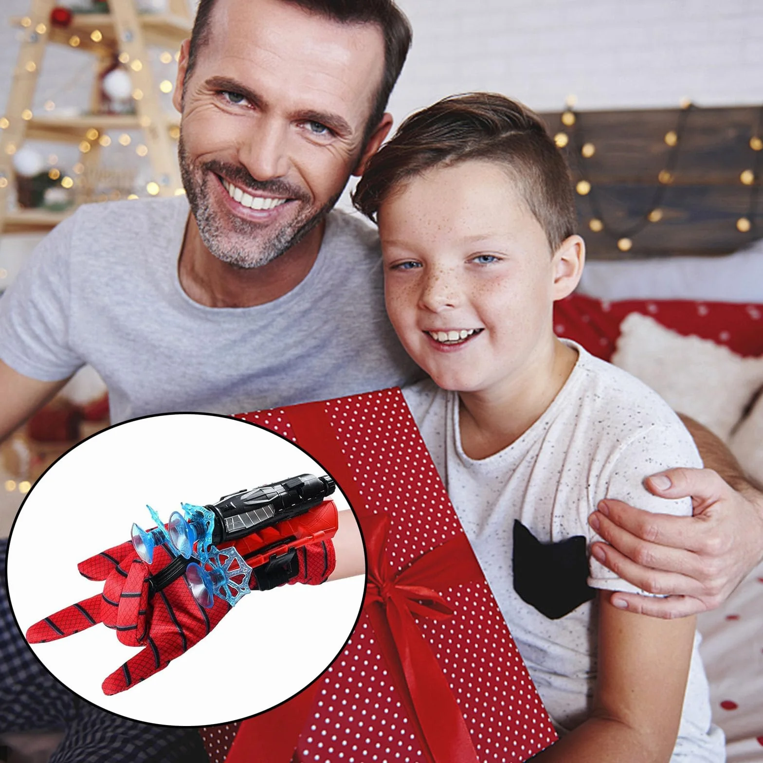 Zestaw 2 rękawic Spider Launcher, koronka toaletowa, zabawka dla dzieci, rękawice do odgrywania ról, zabawna zabawka edukacyjna