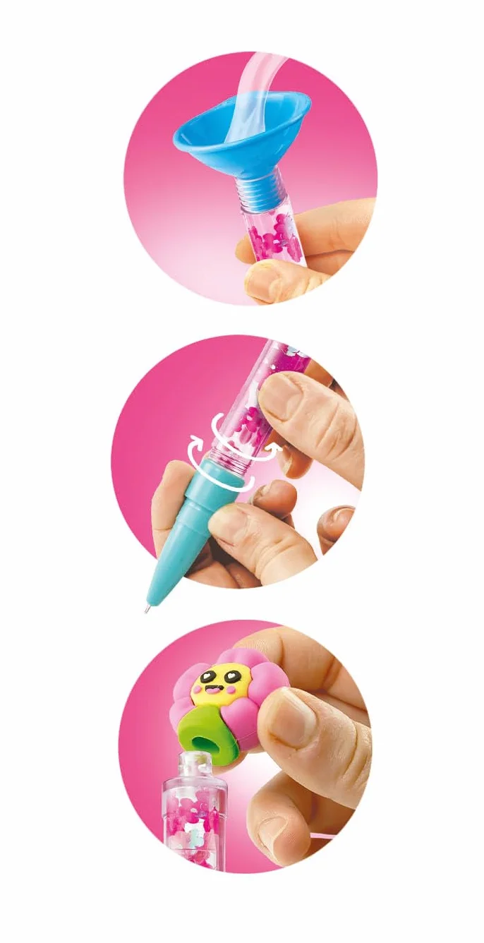 Clementoni Create Your Pens: Tropical Zestaw Długopisów, Wielokolorowy, 6+ Lat