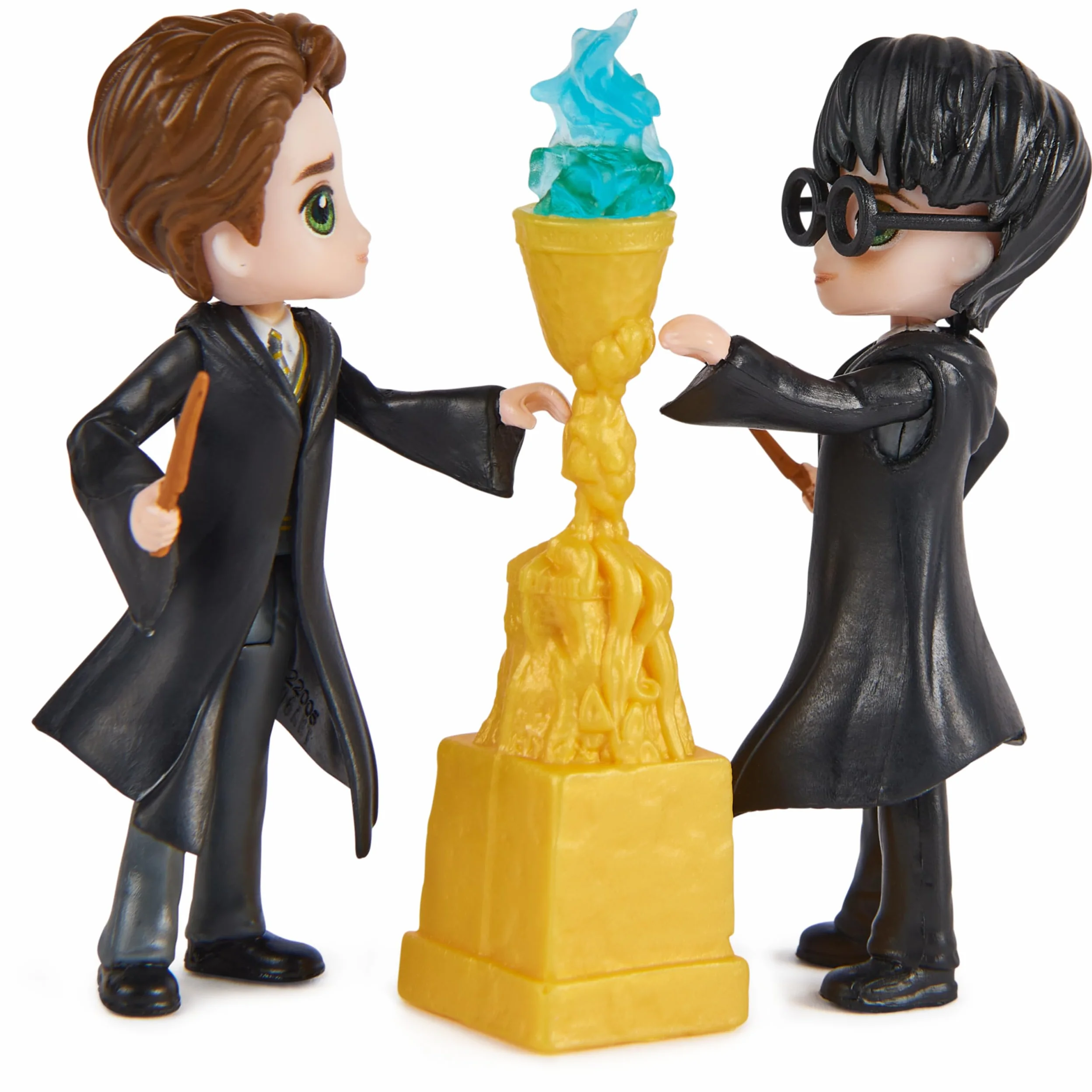 WIZARDING WORLD HARRY POTTER - MULTIPACK 4 Turniej Mistrzów 3 magicznych magicznych figurek - 4 lalki przegubowe 8 cm z akcesoriami kolekcjonerskimi - zabawka dla dzieci 5 lat
