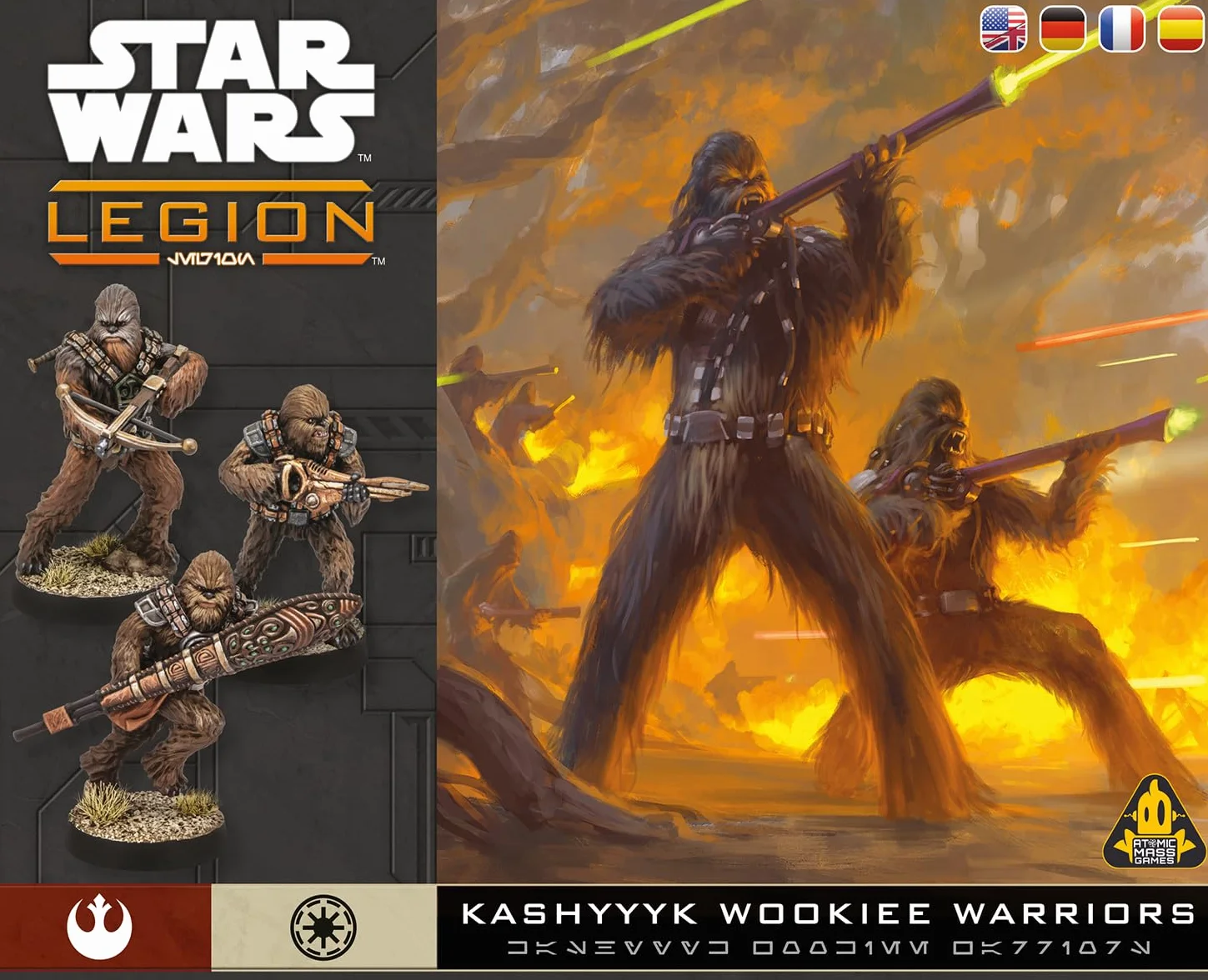 Asmodee, Star Wars: Legion – Kashyyyk Wookiee Warriors, rozszerzenie, Atomic Mass Games, dla 2 graczy, 14+ lata, 120-180 minut, niemiecki, wielojęzyczny