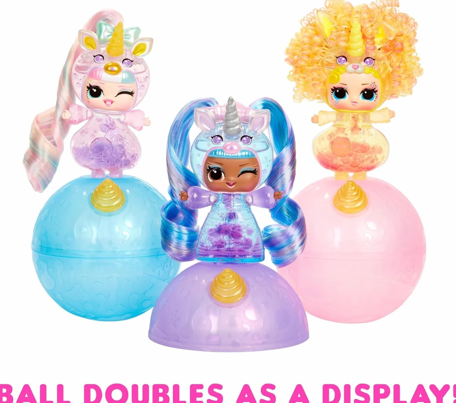 L.O.L. Surprise! Unicorns Tots - z 1 lalką z lampą lawową i przezroczystymi funkcjami, pudełko niespodzianka, 8 lalek do zebrania, zawiera 2 kolorowe mikstury, dla dzieci w wieku 4+