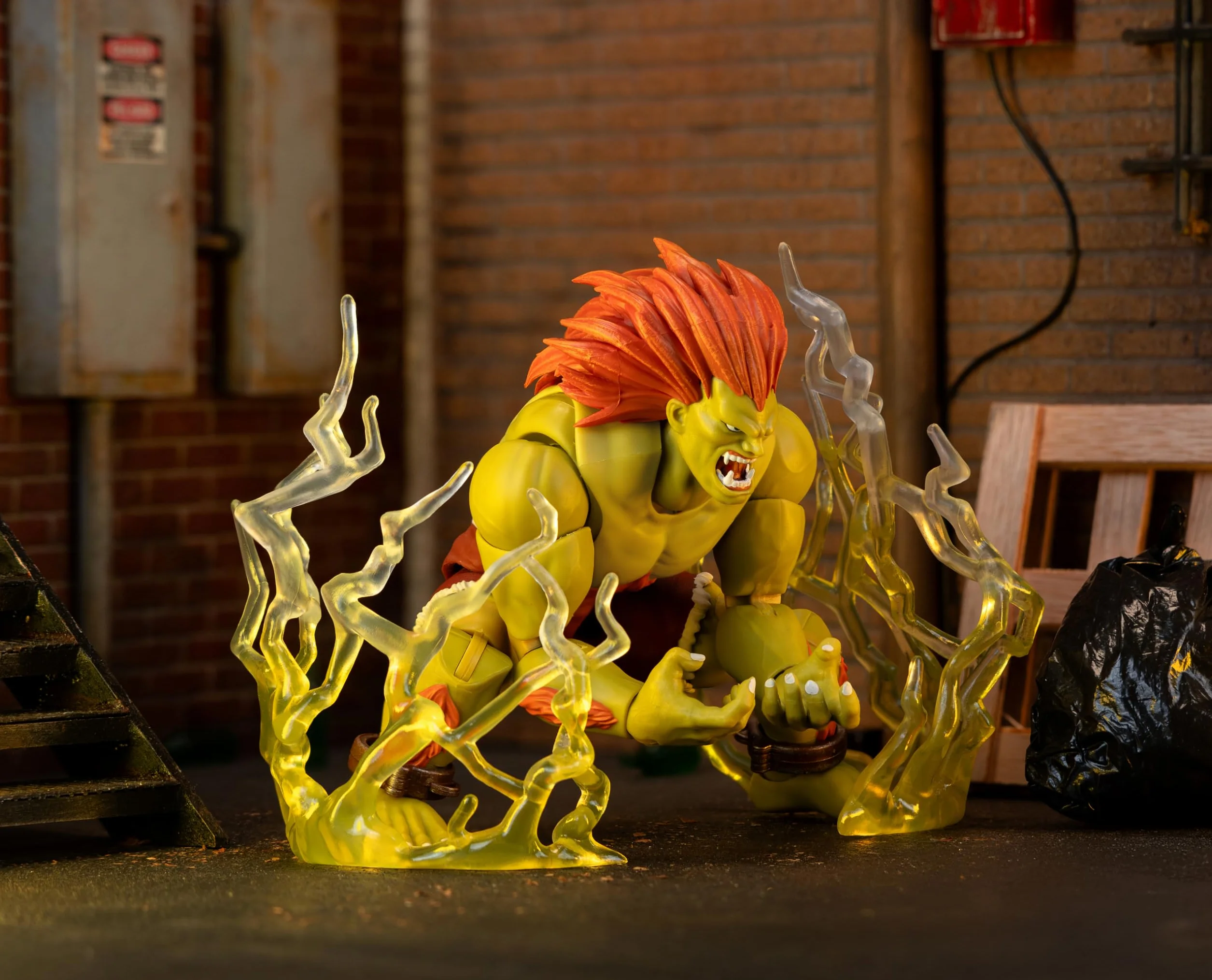 Jada Toys Street Fighter figurka Blanka (19 cm) - ruchoma figurka kolekcjonerska i akcji z Street Fighter 2: The Final Challengers, z alternatywną głową, rękami i akcesoriami, od 13 lat