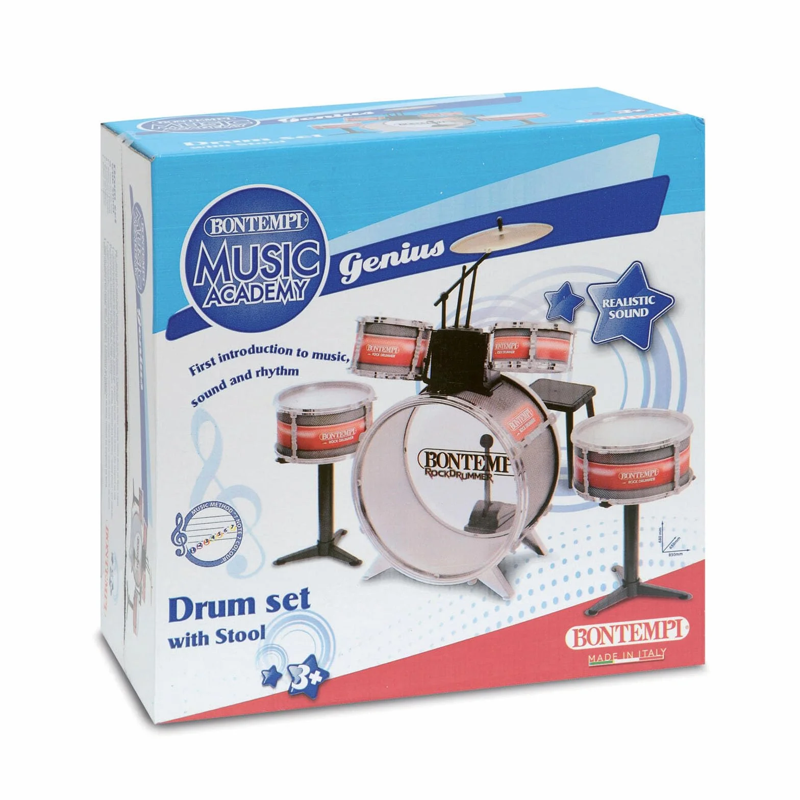 Bontempi – 514830 – perkusja, dł. 85 cm x szer. 65 cm x wys. 68 cm
