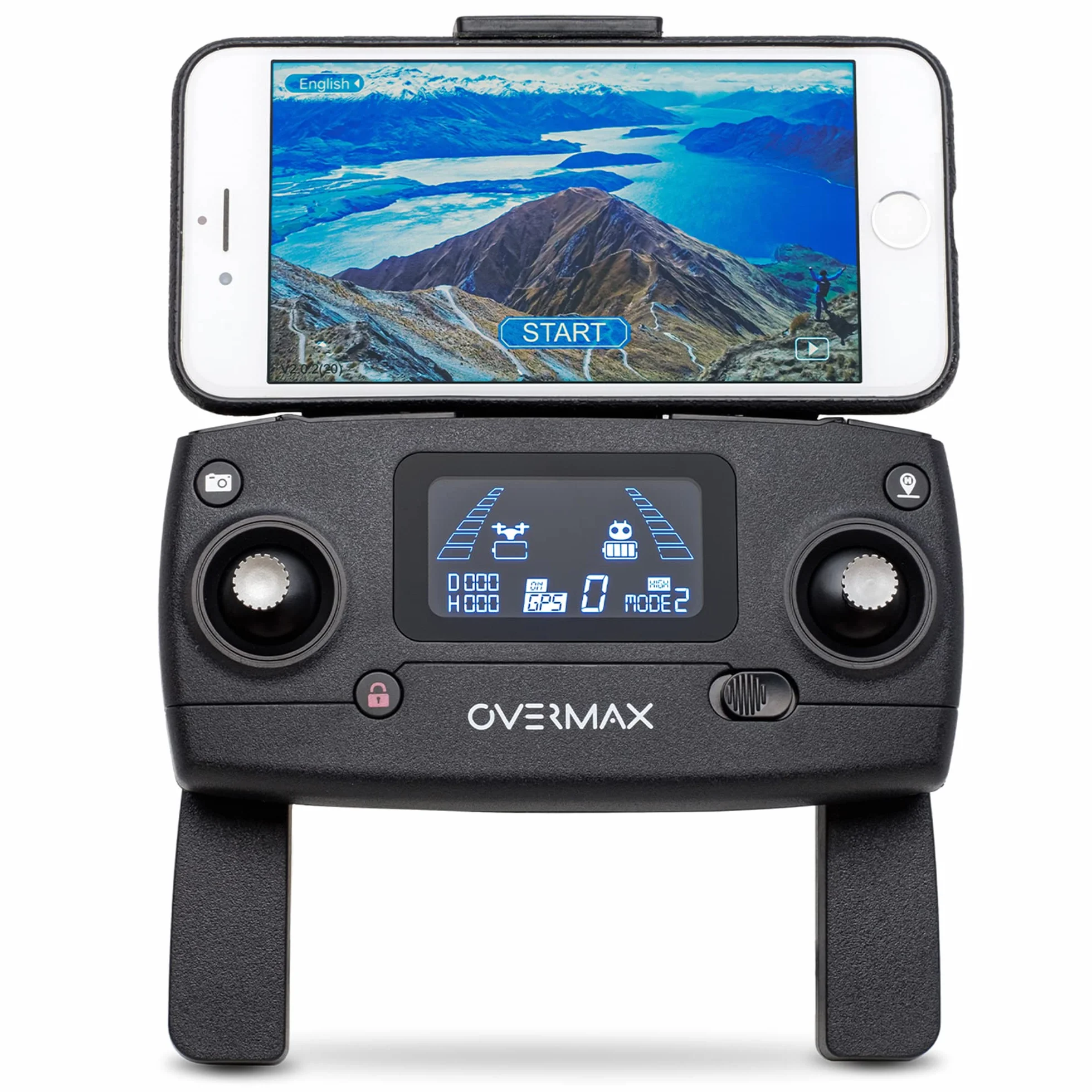 Lionelo Overmax X-Bee 9.5 Fold Dron, Czarny/Żółty, 1820 mAh