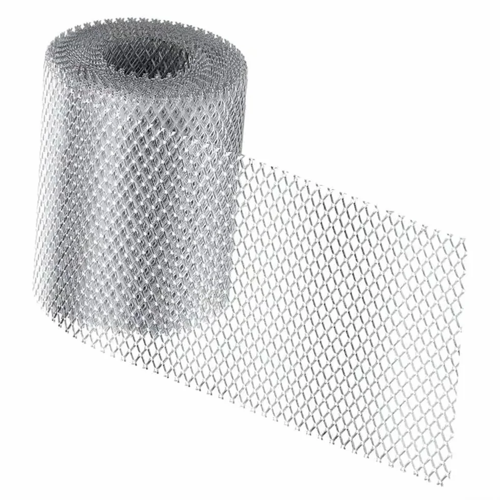 Osłona rynny, aluminiowa rolka osłony rynny, siatka ochronna do blokowania liści, gałązek i zanieczyszczeń, długość 6,1 m (szerokość 12,7 cm)