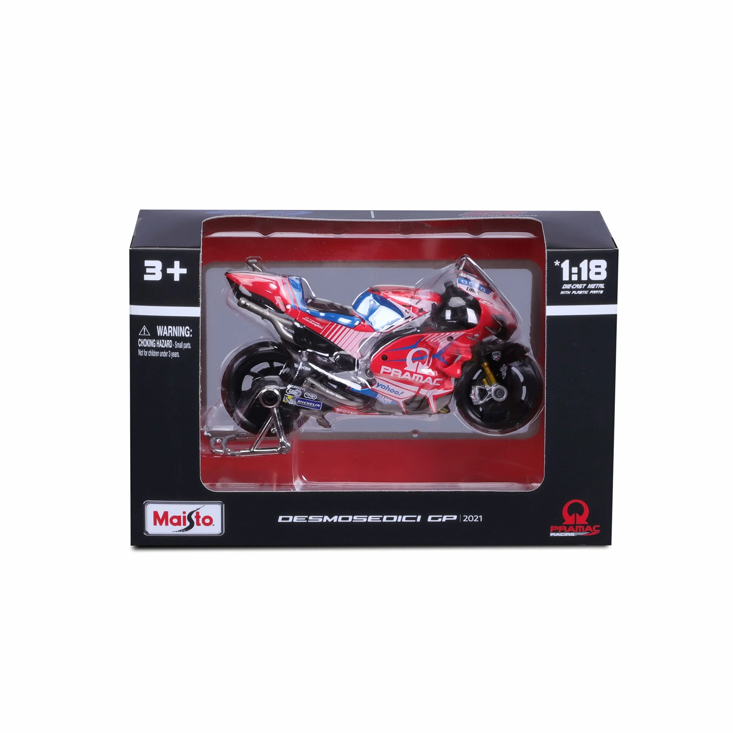 Maisto - Ducati Pramac #5 Johann Zarco - Moto GP Racing - Nowość FA 2022 - Miniaturowy dla dzieci - Skala 1/18