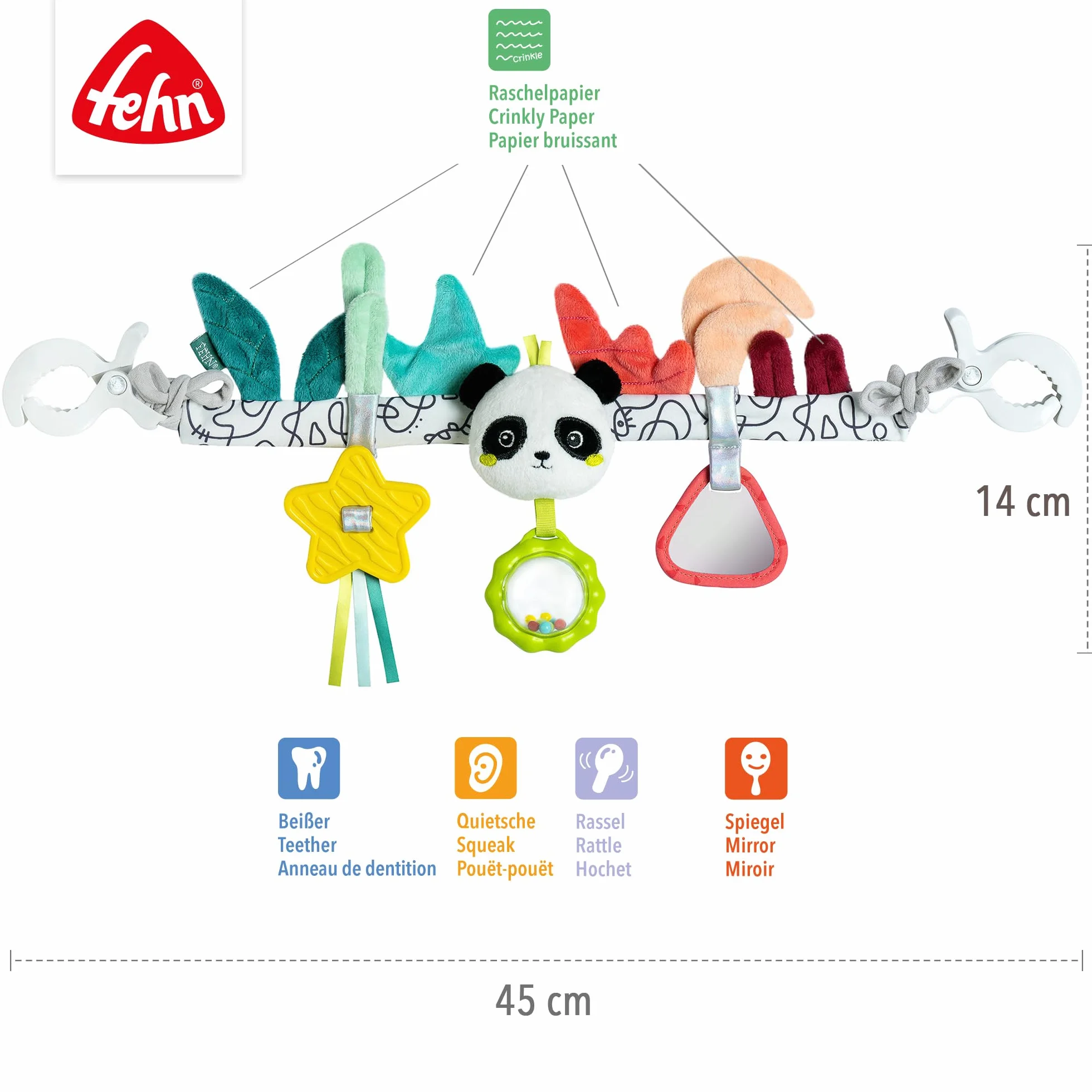 Fehn Dobabydoo Kinderwagenketting Panda