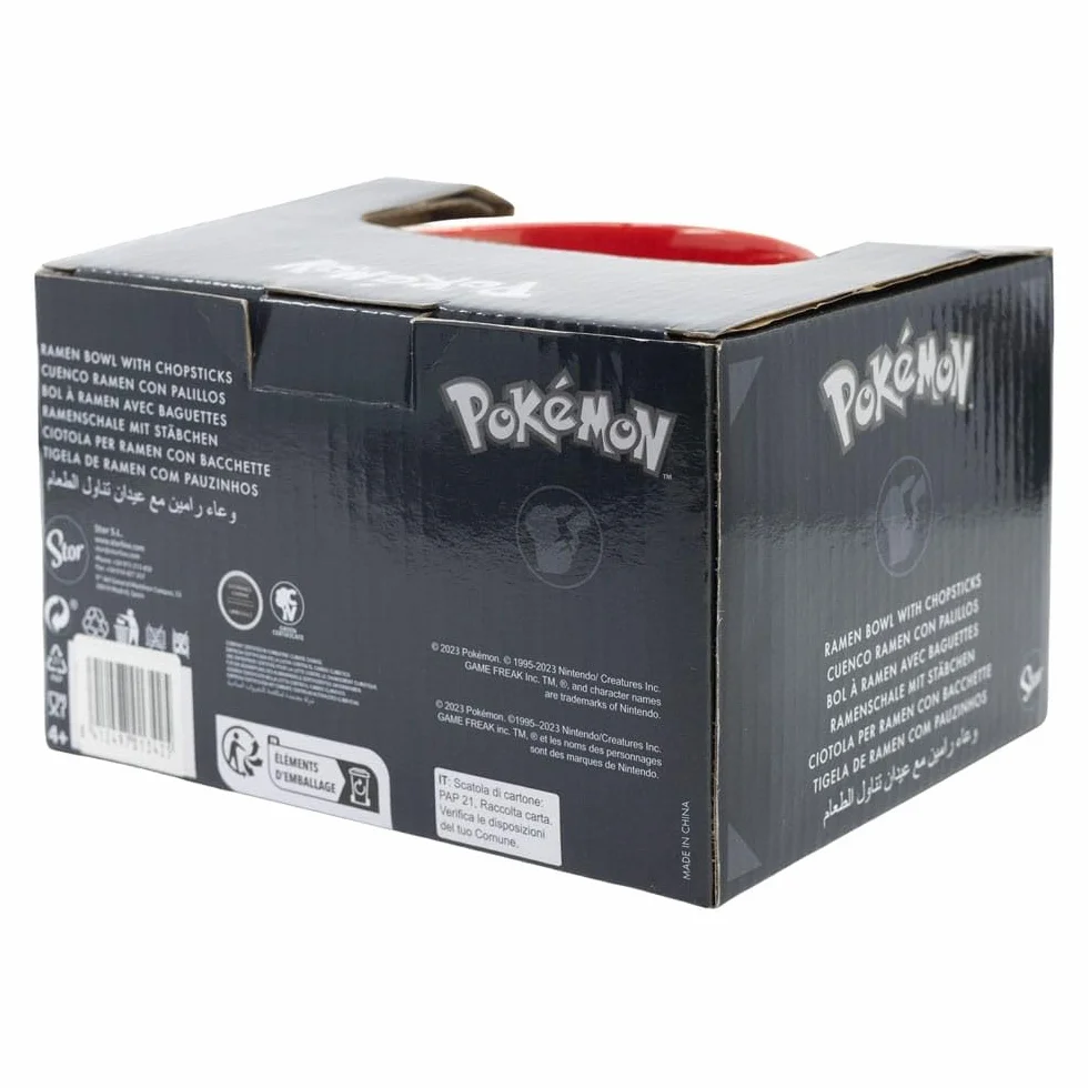 POKEMON Pikachu - Bol à Ramen avec bagietka - 450 ml