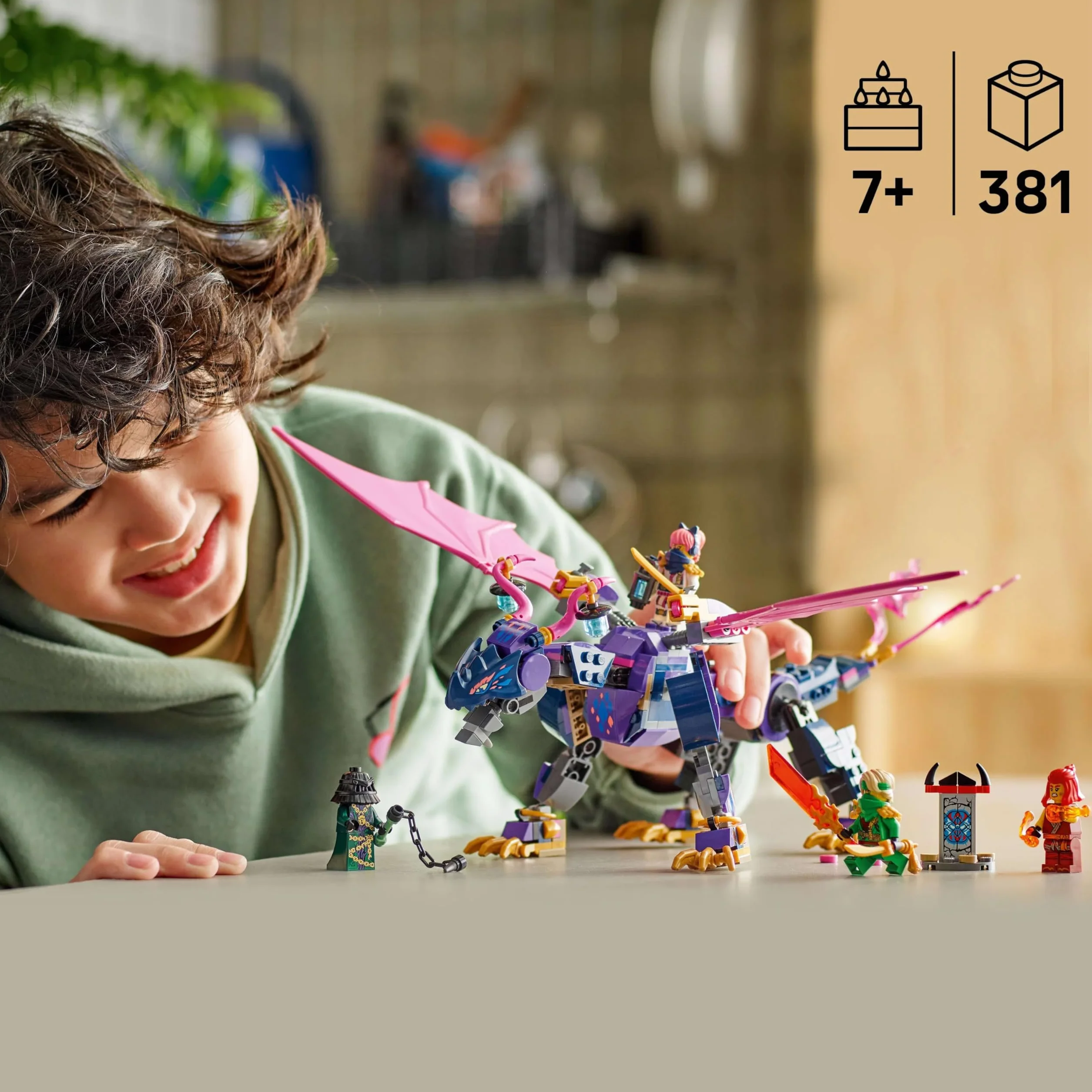 LEGO NINJAGO Smoczy mistrz Rontu, zestaw konstrukcyjny dla 7-latka, zabawka dla dziecka z czterema minifigurkami, w tym Lloydem, pomysł na prezent dla chłopca i dziewczynki, fana ninja i smoków 71842