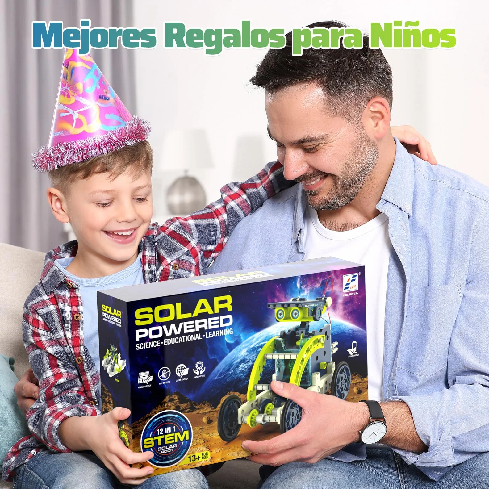 STEM 12 w 1 Solar Robot Toys for Kids, 190 Piece Solar Power Robot Kit, Science Educational Building Kit Toys, DIY Assembly Experiment Kits for 8 9 10 11 12 13-letni chłopcy Dziewczęta