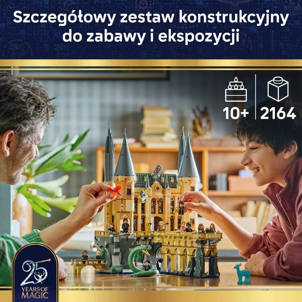 LEGO Harry Potter Zamek Hogwart: Wschodnie skrzydło, zabawka z filmu, zestaw konstrukcyjny dla dziecka, dekoracja do pokoju, pomysł na prezent dla chłopca lub dziewczynki od 10 lat 76473