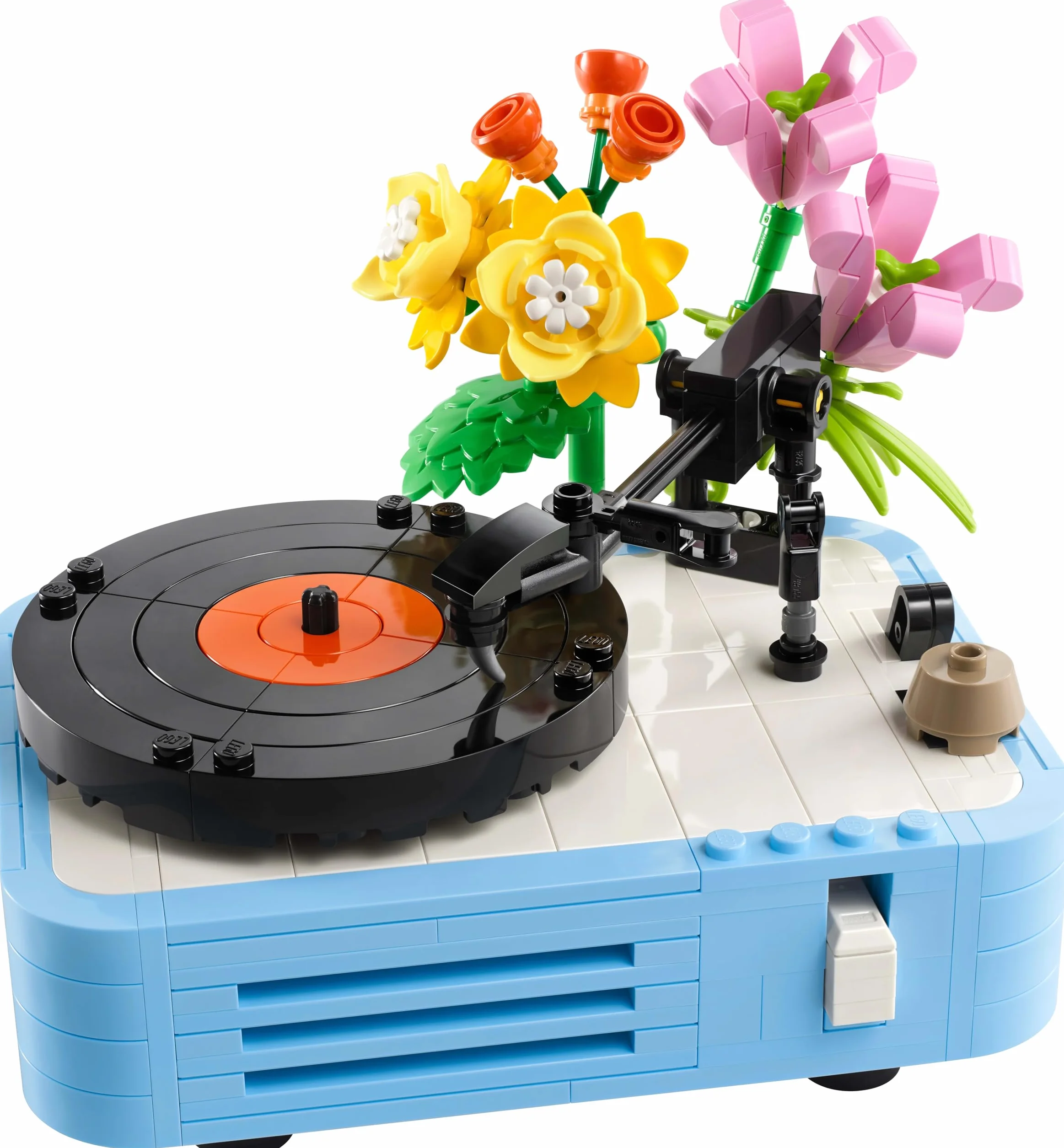 LEGO Creator 3 w 1 Gramofon z kwiatami, zabawka dla dziecka do przebudowania na radio lub mikrofon, zestaw kreatywny, pomysł na prezent muzyczny w stylu retro dla 8-latki, dziewczynki i chłopca 31172