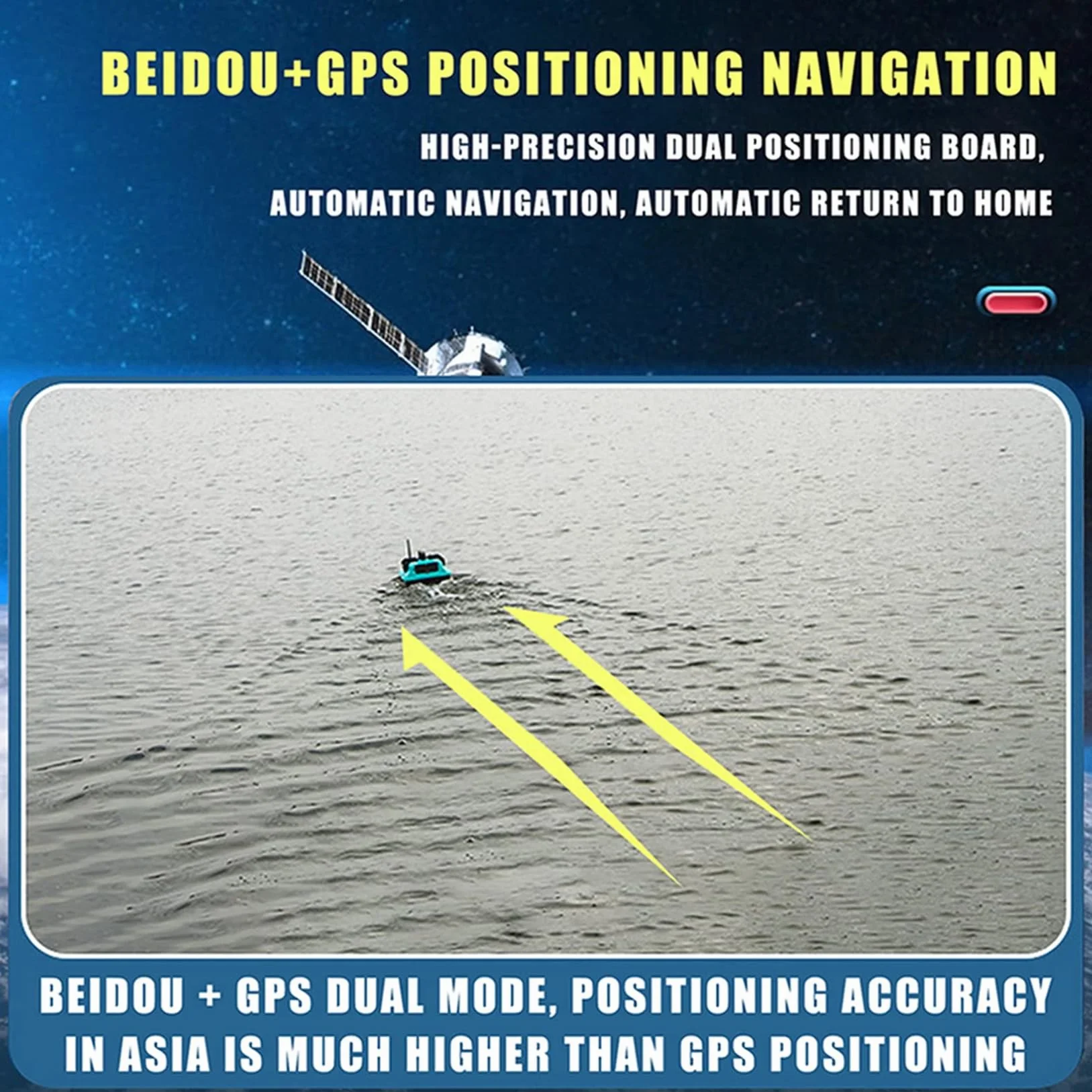 Łódź karmowa z GPS Rc, przynętą wędkarską, łodzią wędkarską, z baterią 12000 mAh (niebieska)