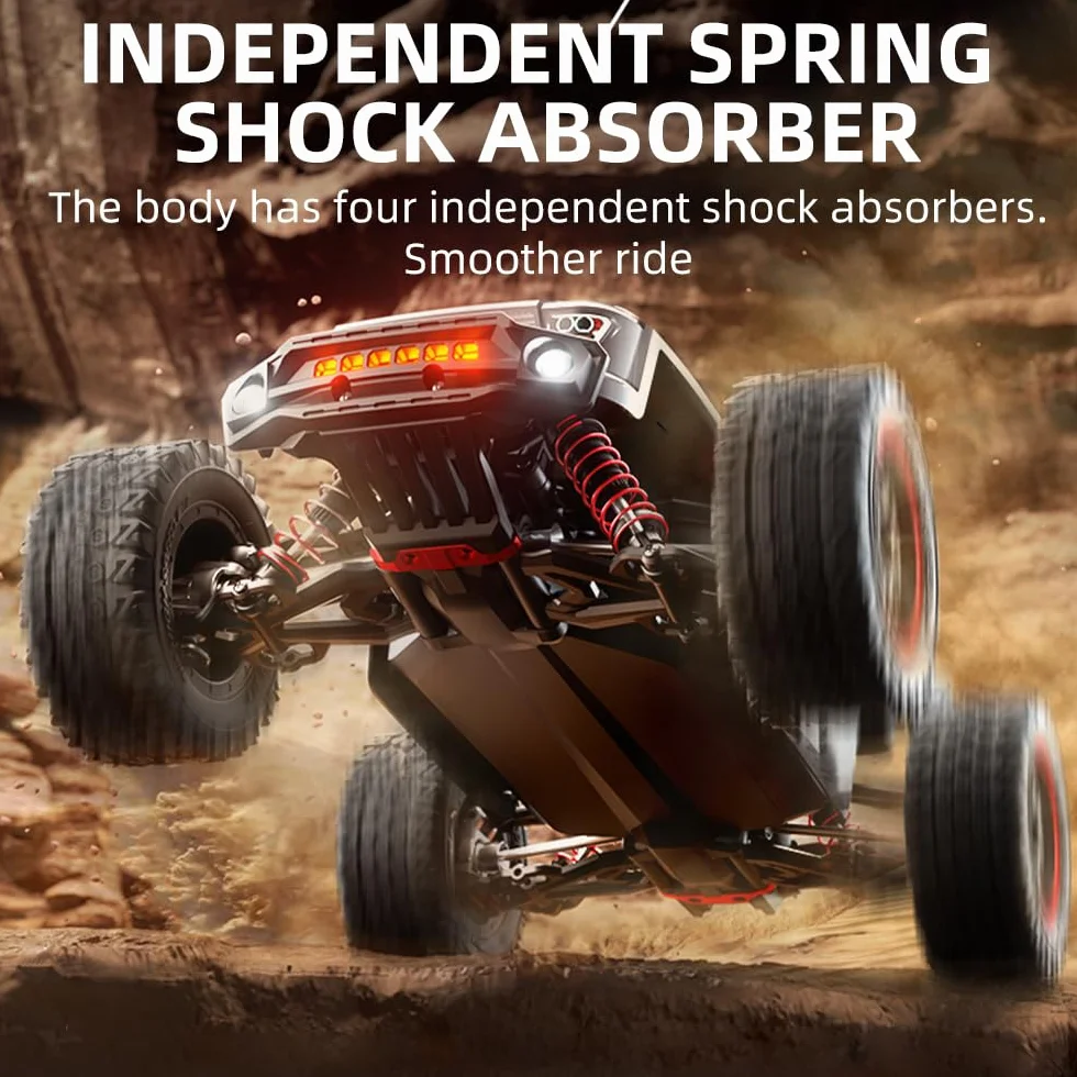 X-Verse SG316MAX 1:16 zdalnie sterowany samochód, bezszczotkowy samochód RC, offroad, 2,4 GHz, wodoszczelny samochód wyścigowy RC Buggy, 4WD Off-Road RC Crawler dla dorosłych, 3 baterie