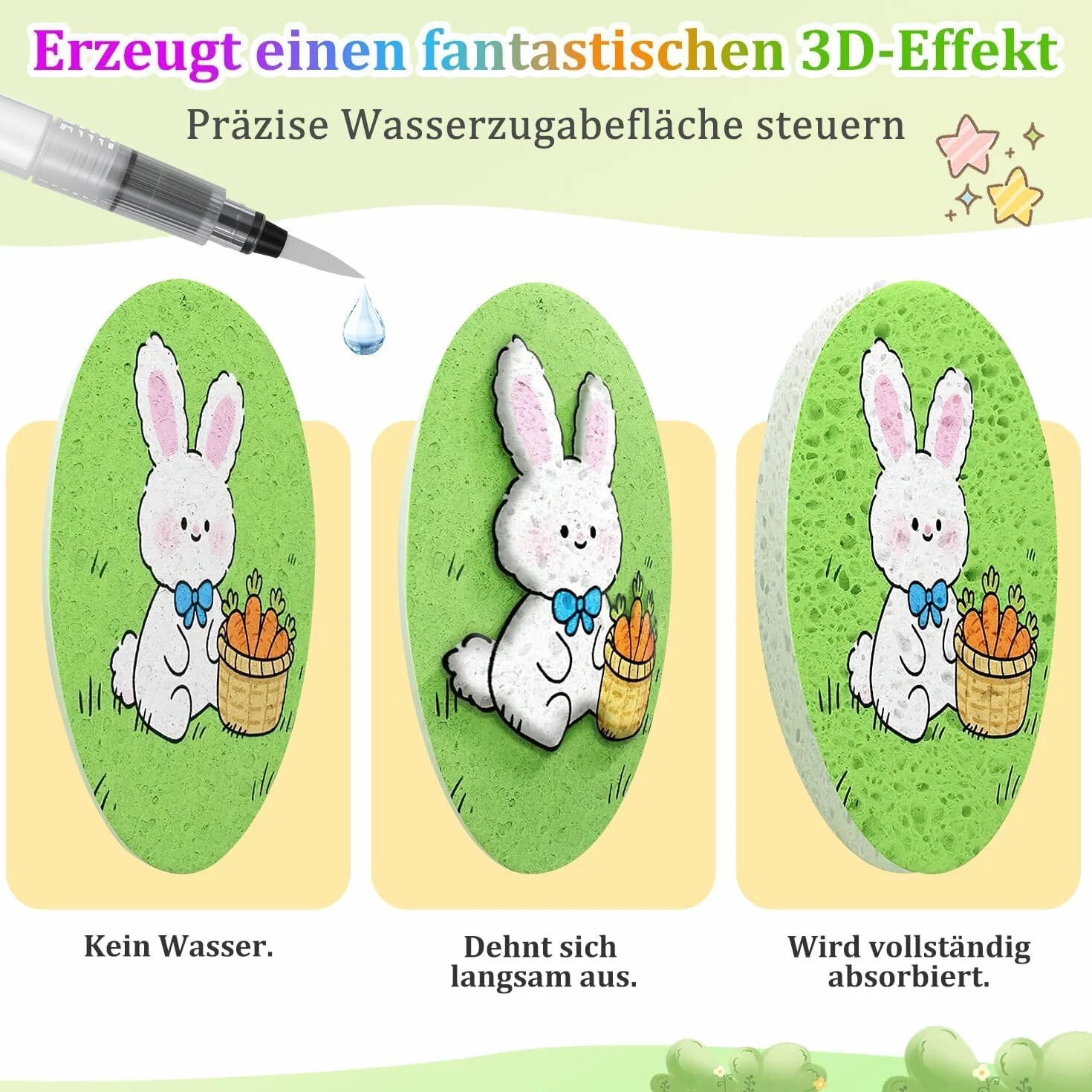 Magic Puffy Paint zestaw do malowania tekstury pianki 3D, z 10 pisakami do malowania puffy, 12 kredek, 10 koralików, 3 kredki akwarelowe, 1 mini (Formas combinadas)