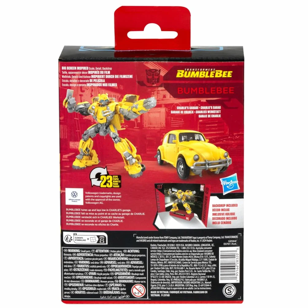 Bumblebee 117 klasy Deluxe z kolekcji zabawek Transformers Studio Series z filmu "Transformers: Bumblebee", przekształcająca się figurka o wysokości 11,5 cm, wiek: od 8 lat