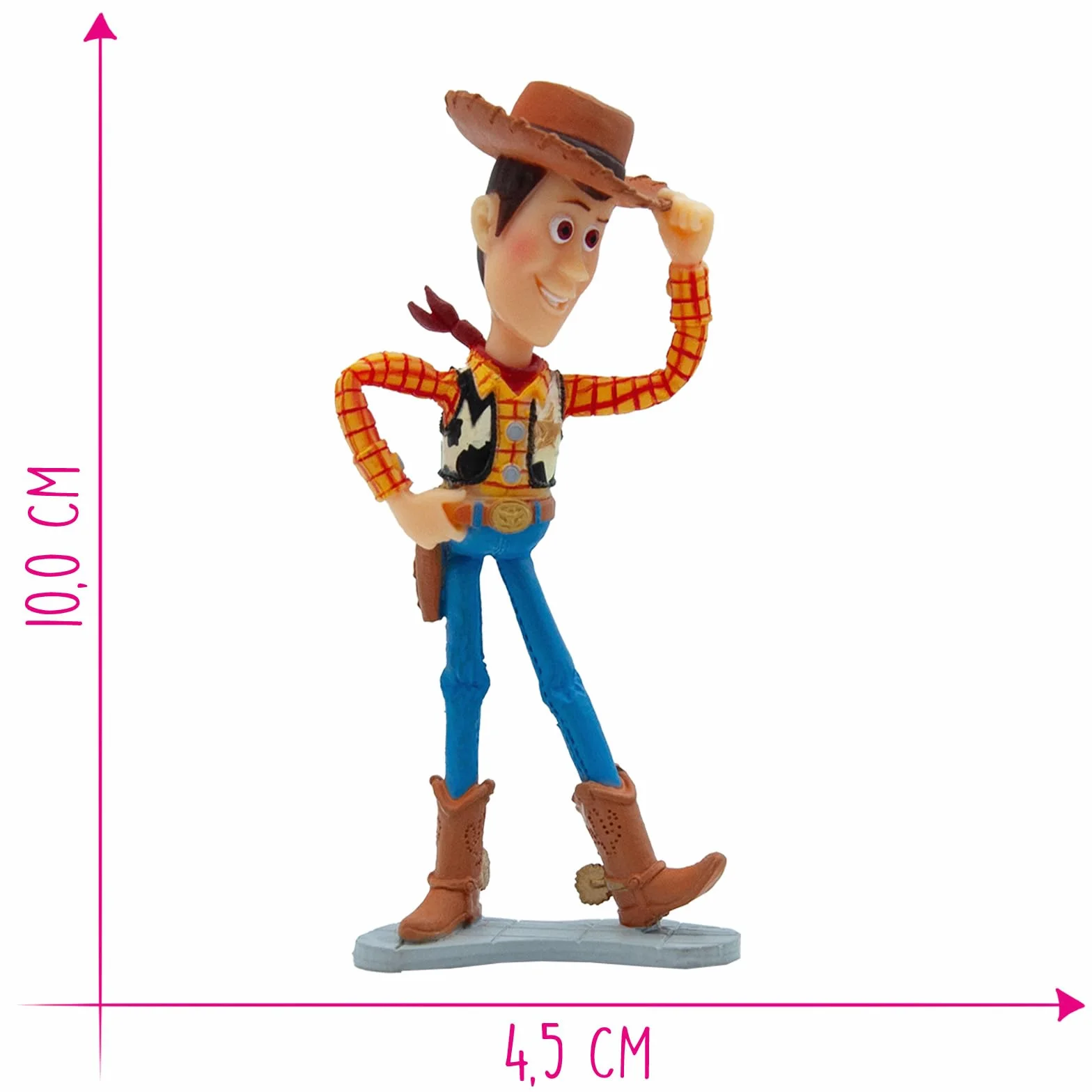 Bullyland 12761 - Figurka do zabawy Cowboy Woody z Disney Pixar Toy Story, ok. 10 cm, wierna w szczegóły, idealna jako mały prezent dla dzieci od 3 lat