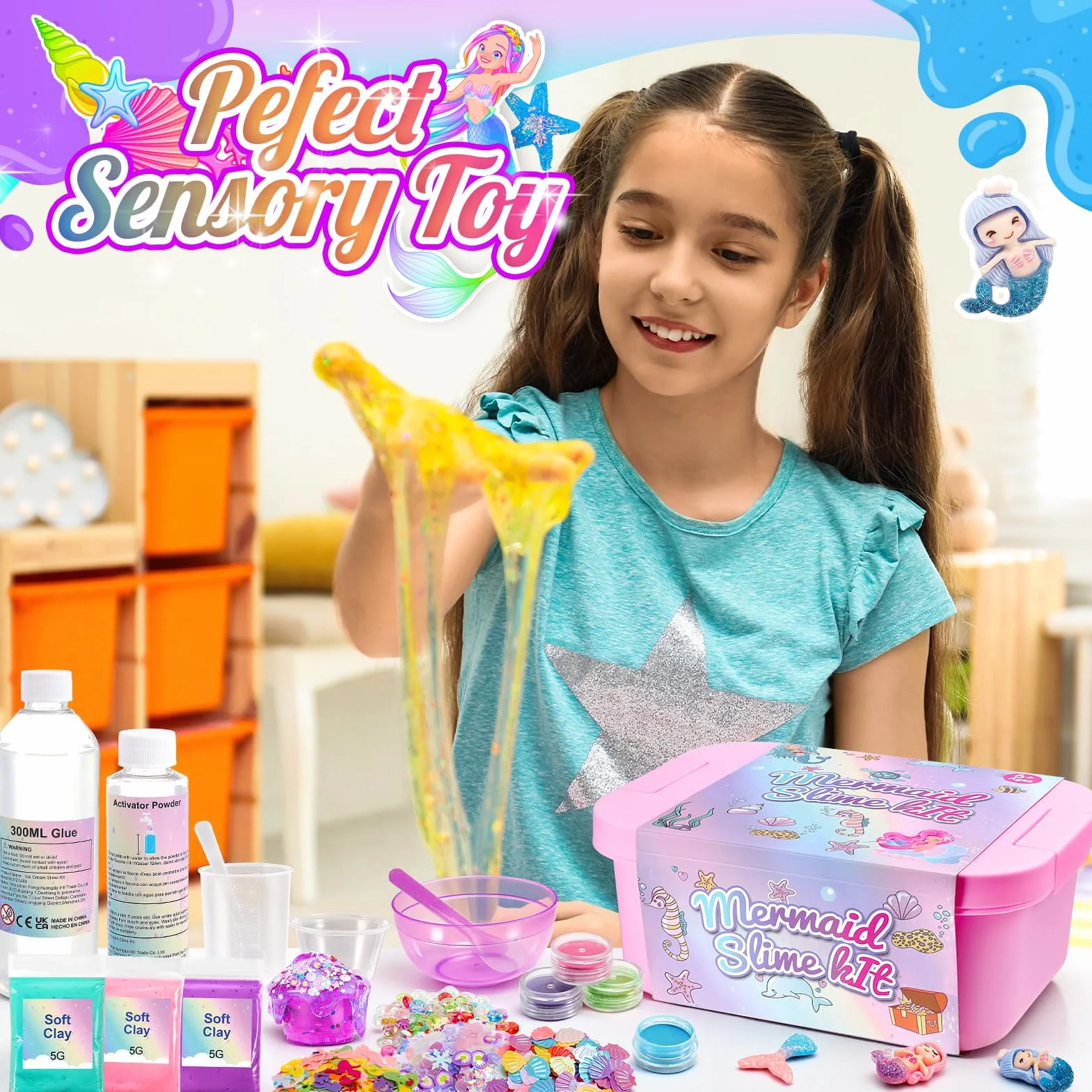 iKidiki Slime dla dzieci zestaw zabawkowy 6-12 lat ręczne ćwiczenia prezent