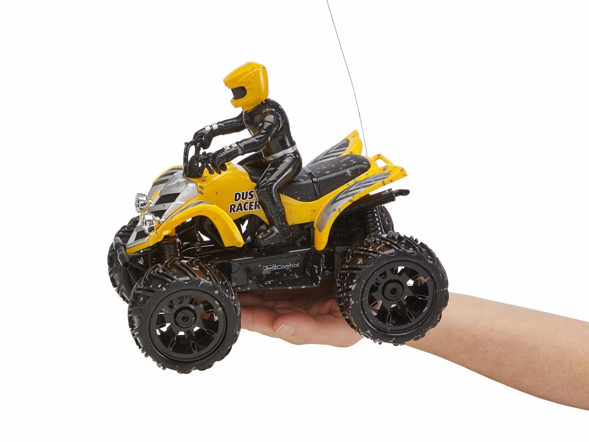 Revell Control Quadbike New Dust Racer I skala 1:10, idealny dla entuzjastów wyścigów od 8 lat, duże opony, zdalne sterowanie MHz, do użytku wewnątrz i na zewnątrz, zdalnie sterowany quad