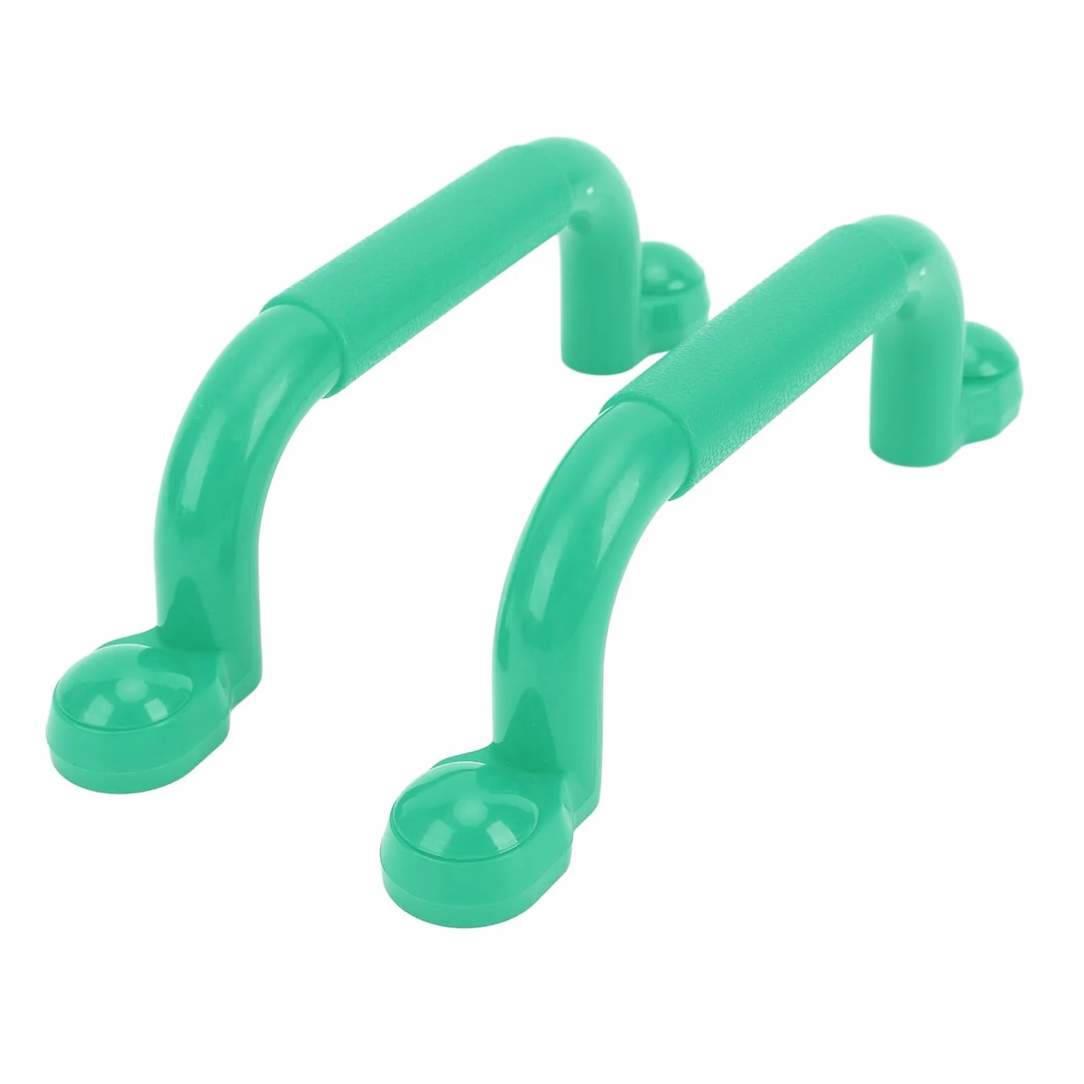 2 szt. Bezpiecznych Uchwytów na Plac Zabaw, Profesjonalne Bezpieczne Uchwyty do Rąk o Dużych Rozmiarach, Drążki Wspinaczkowe do Domku Zabaw i Domku na Drzewie (GREEN)