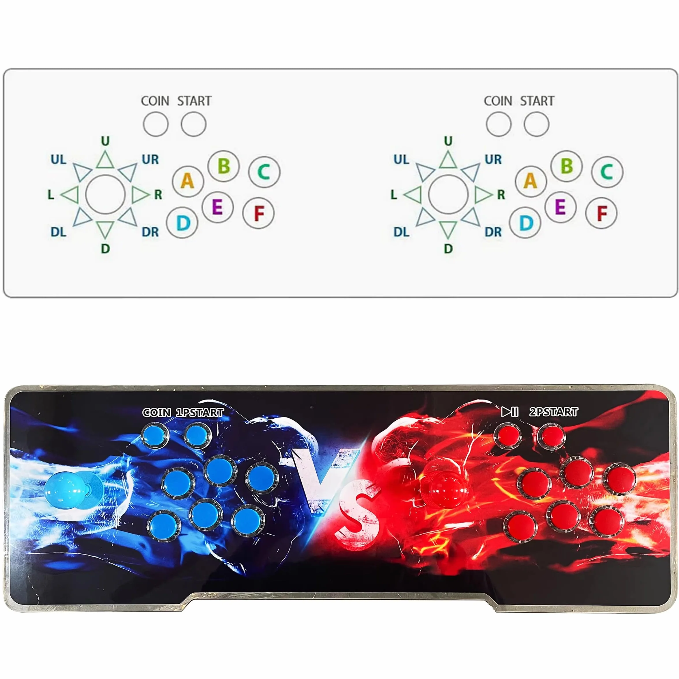 Arcade Console Retro Game Machine for PC, projektor & TV, 2-4 odtwarzacze, 1280 x 720, 3D, wyszukiwanie/ukrywanie/zapisywanie/ładowanie/pauza, lista ulubionych gier (10000 gier z WlFl)