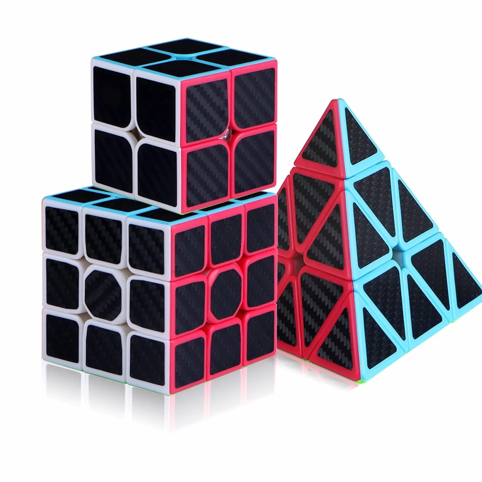 Zestaw kostek do szybkiego obracania 2x2 + 3x3 + piramida, 3 w 1,profesjonalny standard, wygładzona rotacja, mocne i trwałe, ekskluzywne pudełko opakowawcze, idealny na prezent