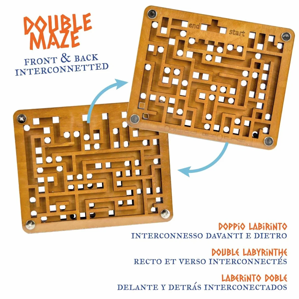 Logica Puzzles art. Labirynt Knossos - Drewniana Lamigłówka Labiryntu - Trudności 5/6 Niesamowite - Seria Euklidów