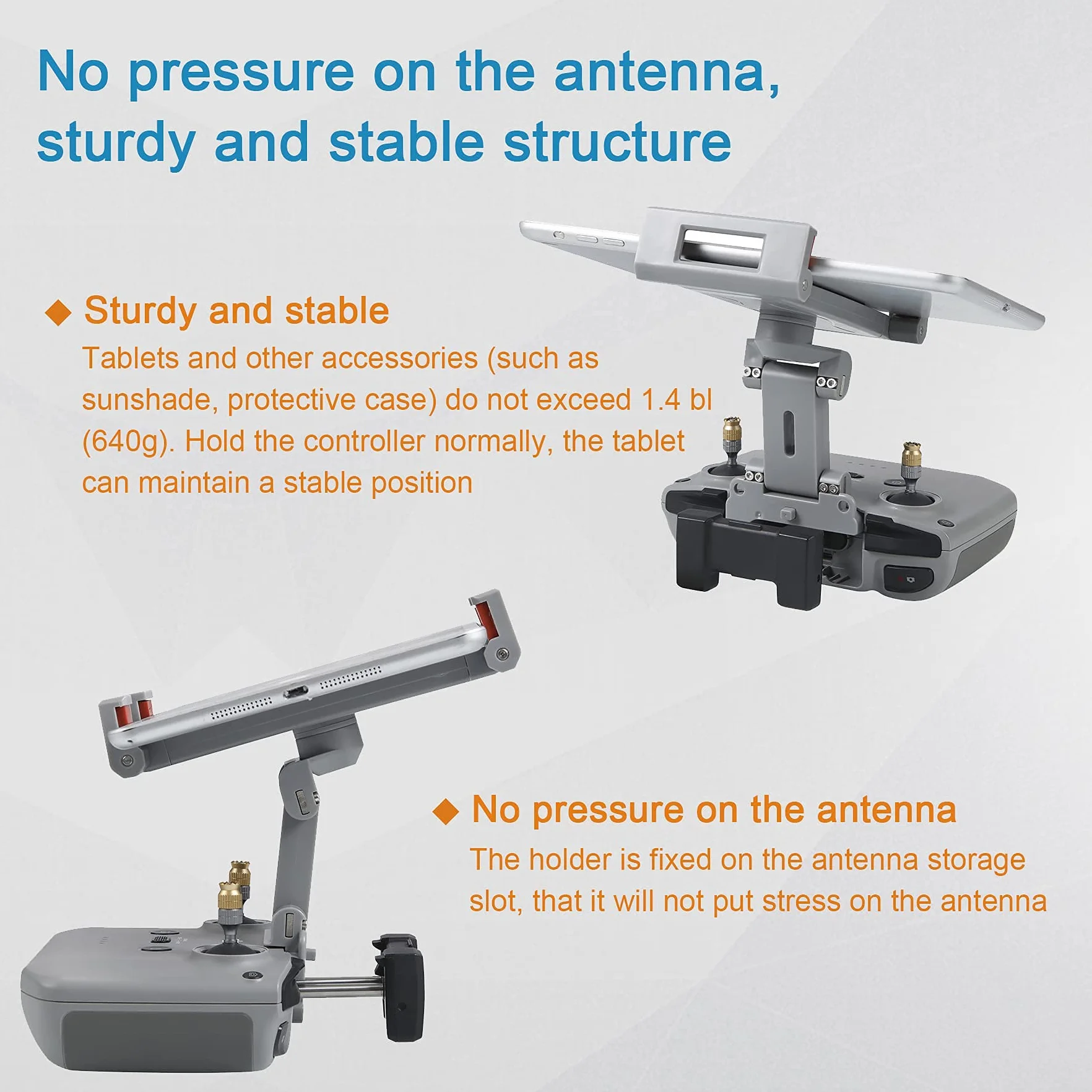 4,7-12,9 cala RC-N3/N2/N1/N1C uchwyt na telefon i tablet do pilota zdalnego sterowania do DJI Neo, Flip, Mavic 3, Air 3S/3/2S/2, Mini 5/4/3 Pro, Mini 4K/2/2 SE Drone, rozszerzone akcesoria