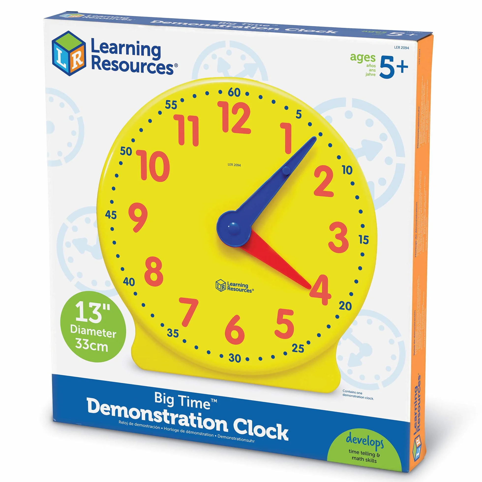 Learning Resources Big Time 12 godzin Demonstracja Uczenie sie Zegar, 33 cm Srednica