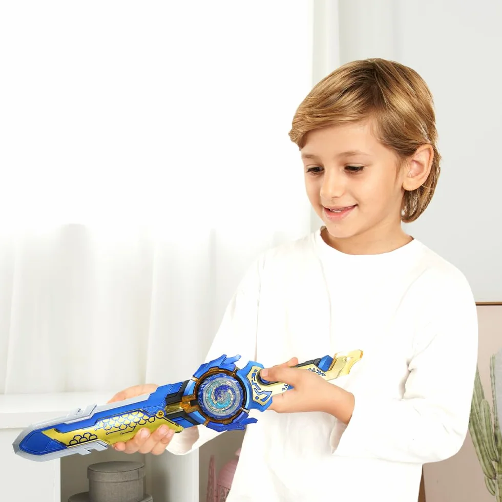 Infinity Nado Beyblade Nado Spinning Top, metalowa zabawka dla chłopców od 5 lat, seria Split – Sacred Shield Double Dragon S