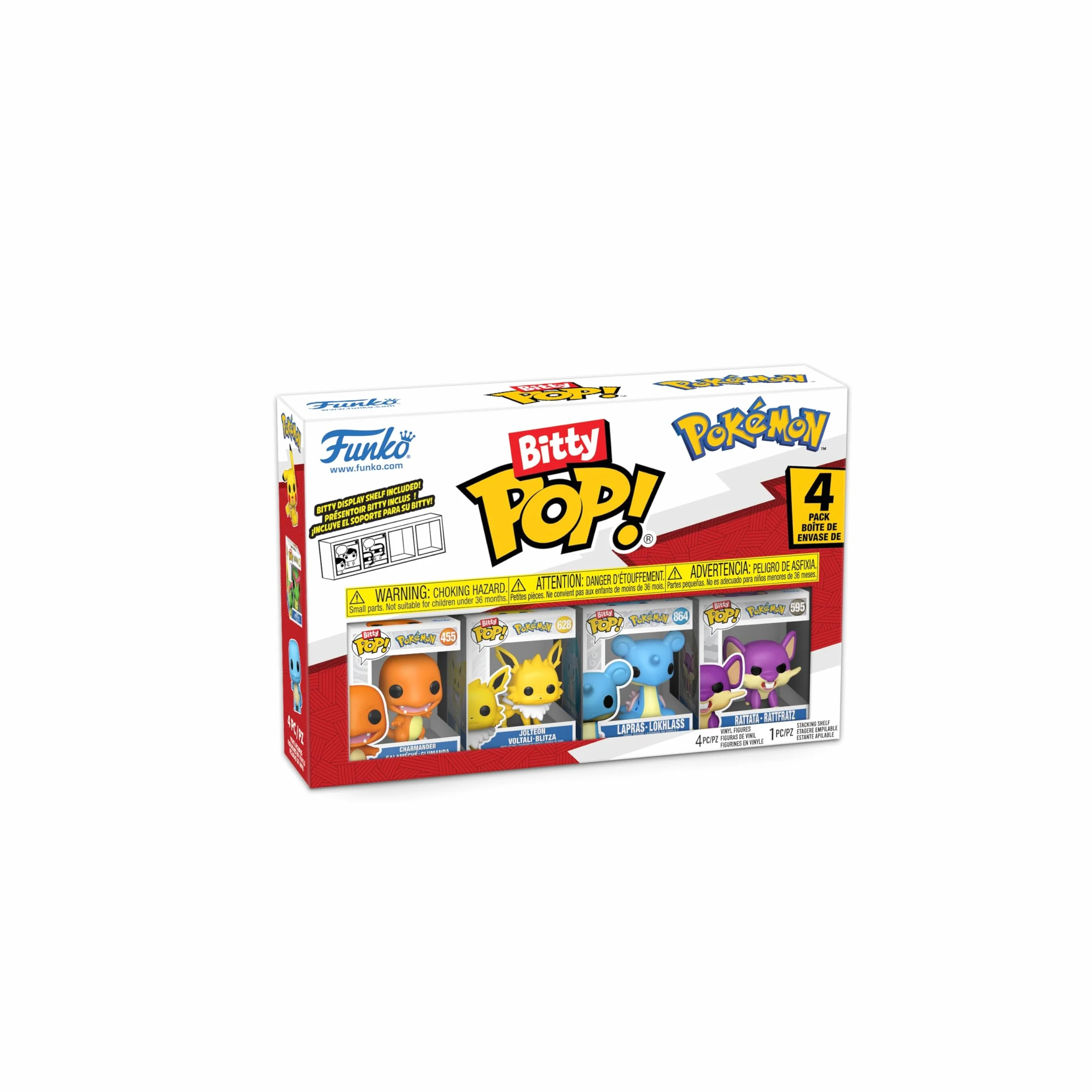 Funko Bitty Pop! Pokemon - Charmander - 4-pak - 0,9 cala (2,2 cm) kolekcjonerski - półka ekspozycyjna do układania w stos w zestawie - pomysł na prezent - torba imprezowa
