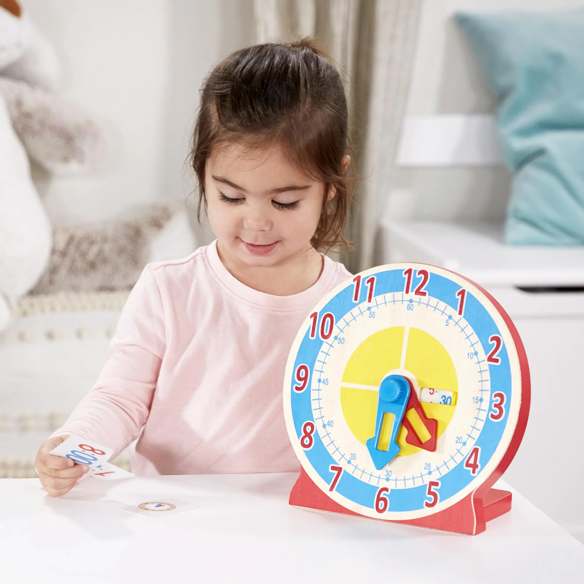 Melissa & Doug – zegar do ustawiania i podawania godziny | zabawka rozwojowa | motoryka | 3+ | prezent dla chłopca lub dziewczynki