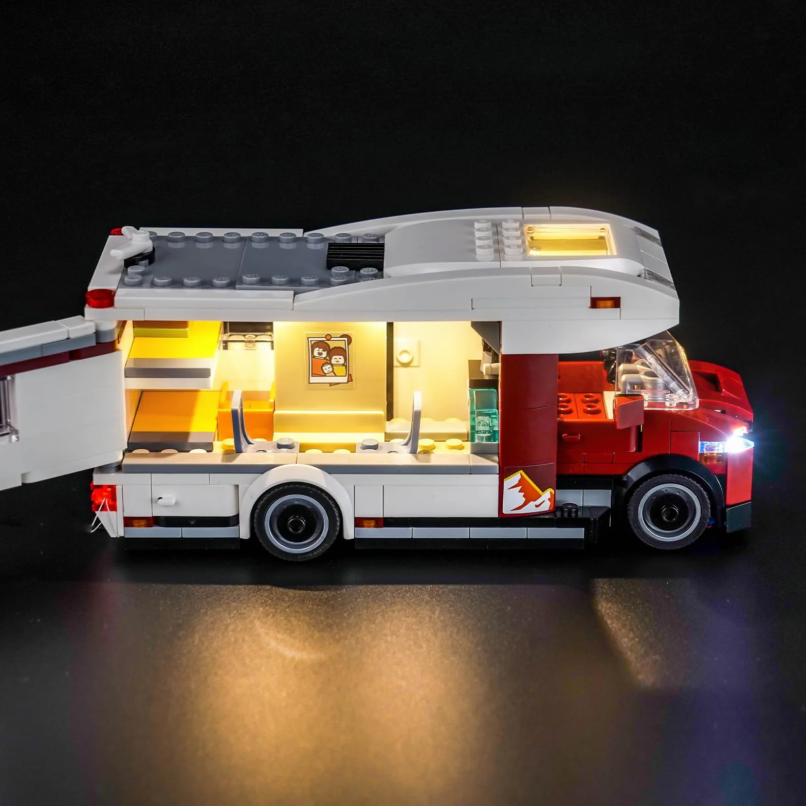Zestaw świateł LED kompatybilny z Lego Holiday Adventure Camper Van 60454 (nie jest to model), zestaw oświetleniowy kompatybilny z Lego Holiday Adventure Camper Van kreatywna zabawka