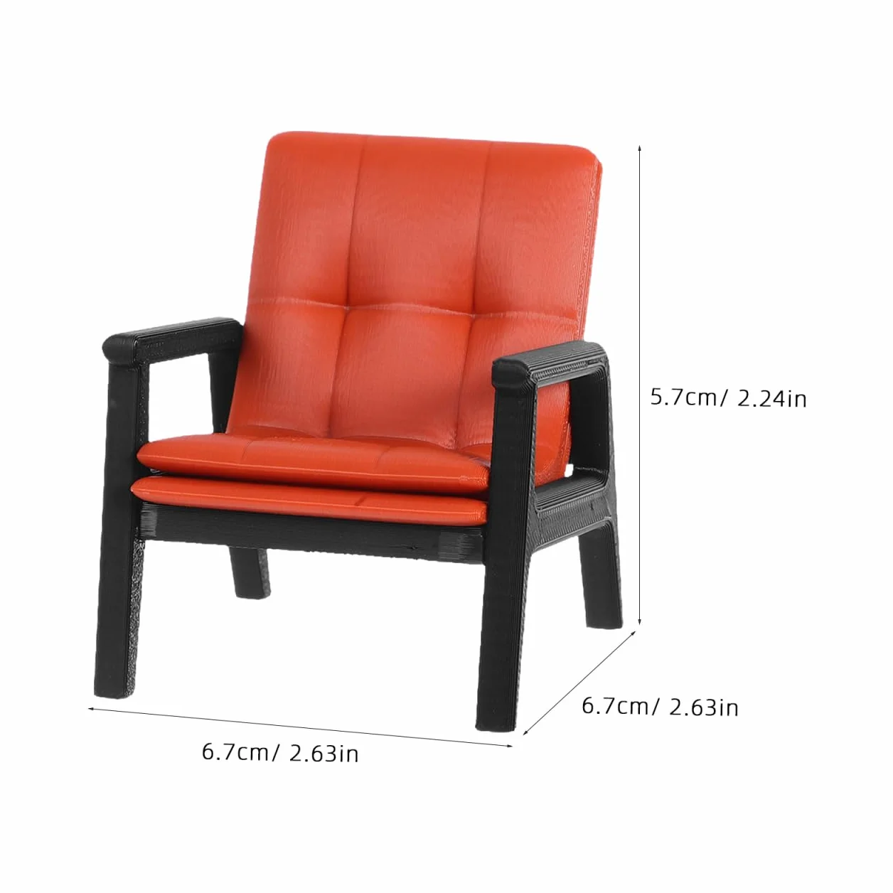 Zerodeko Miniaturowy fotel, pojedyncza sofa, fotel 1:12, miniaturowe meble, akcesoria, meble, dekoracja, urodziny, wesele, przyjęcie