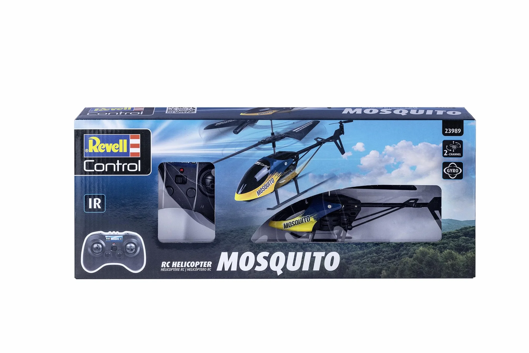 Revell Control, RC Helicopter Mosquito, 2-kanałowy pilot zdalnego sterowania na podczerwień, stabilizacja żyroskopu, przednie oświetlenie LED, zapasowe wirniki w zestawie, akumulator LiPo i ładowarka,