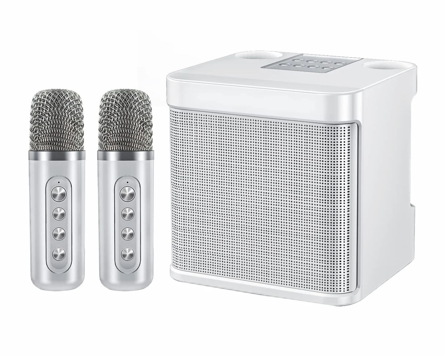 Zestaw do karaoke Bluetooth 2 mikrofony bezprzewodowy głośnik