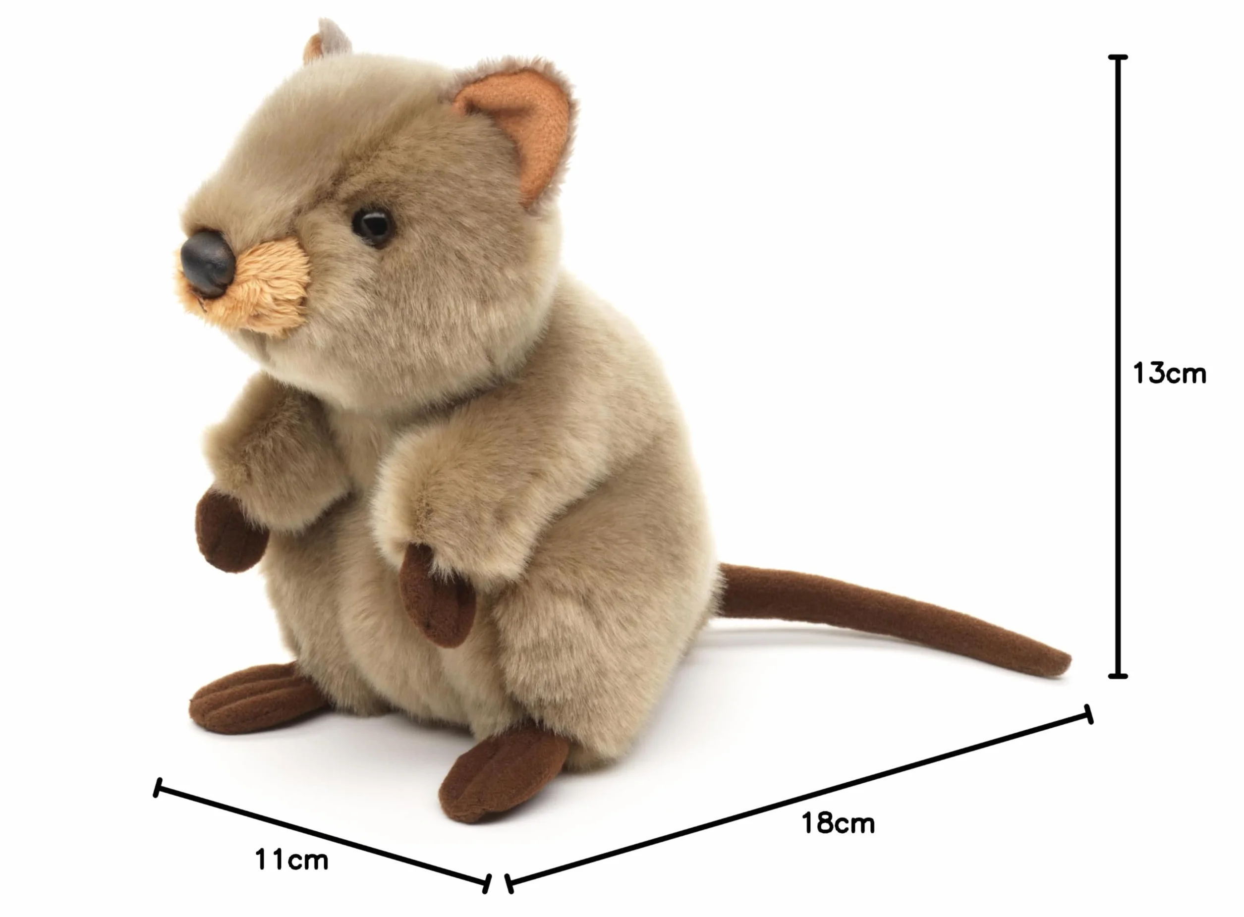 Uni-Toys - Quokka - 20 cm (długość) - pluszowy kangur - pluszowa zabawka, przytulanka