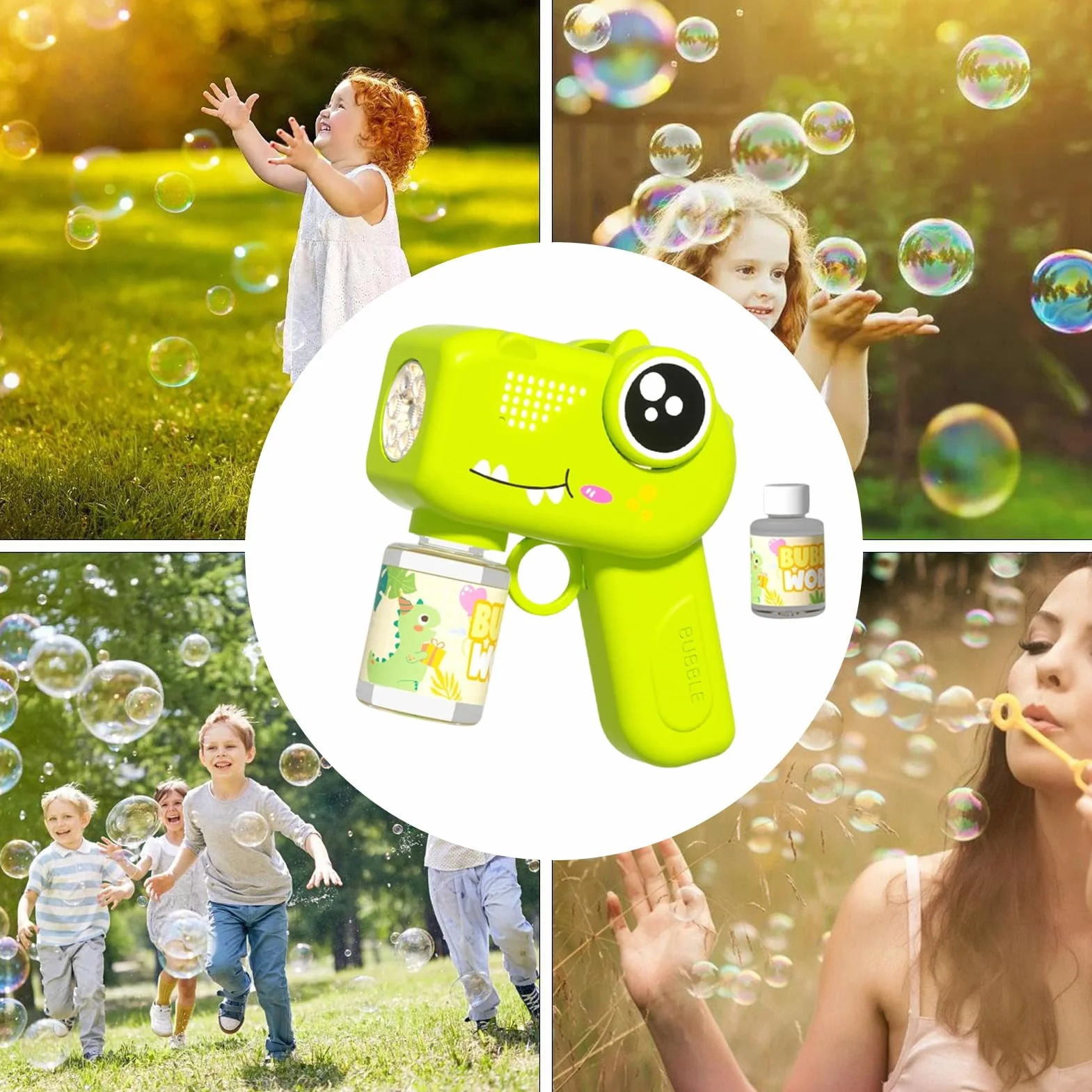 T Rex Soap Dispenser - Portable Maker for Floating | Lighted Jurassic Animal with Leak Proof Motor & Rhythmic Audio for Teenagers, Siblings, Gardens and Vacation Recreation Activities