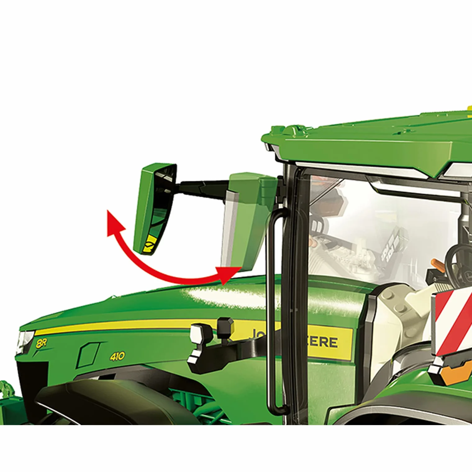 WIKING 077859 Ciągnik John Deere 8R 410, 1:32, Metal,Plastik, od 14 lat, wiele funkcji, otwierana maska, ruchome cięgła górne i dolne