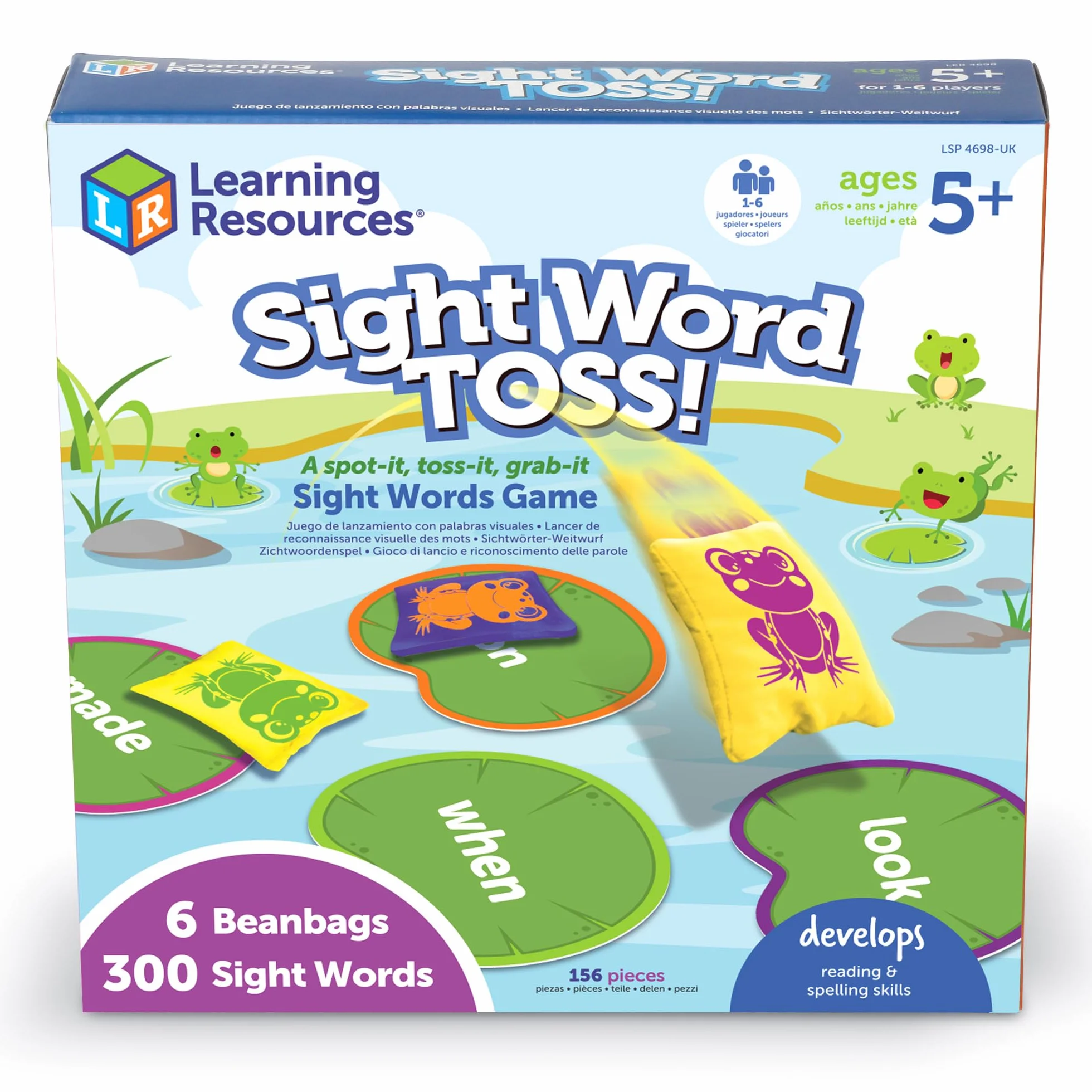 Learning Resources Gra, wiek 5 pisowni, 220 angielski, umiejętności czytania i pisania, wizualne gry słowne, odpowiedni dla 1 do 6 graczy, wielokolorowy, jeden rozmiar, LSP4698-UK